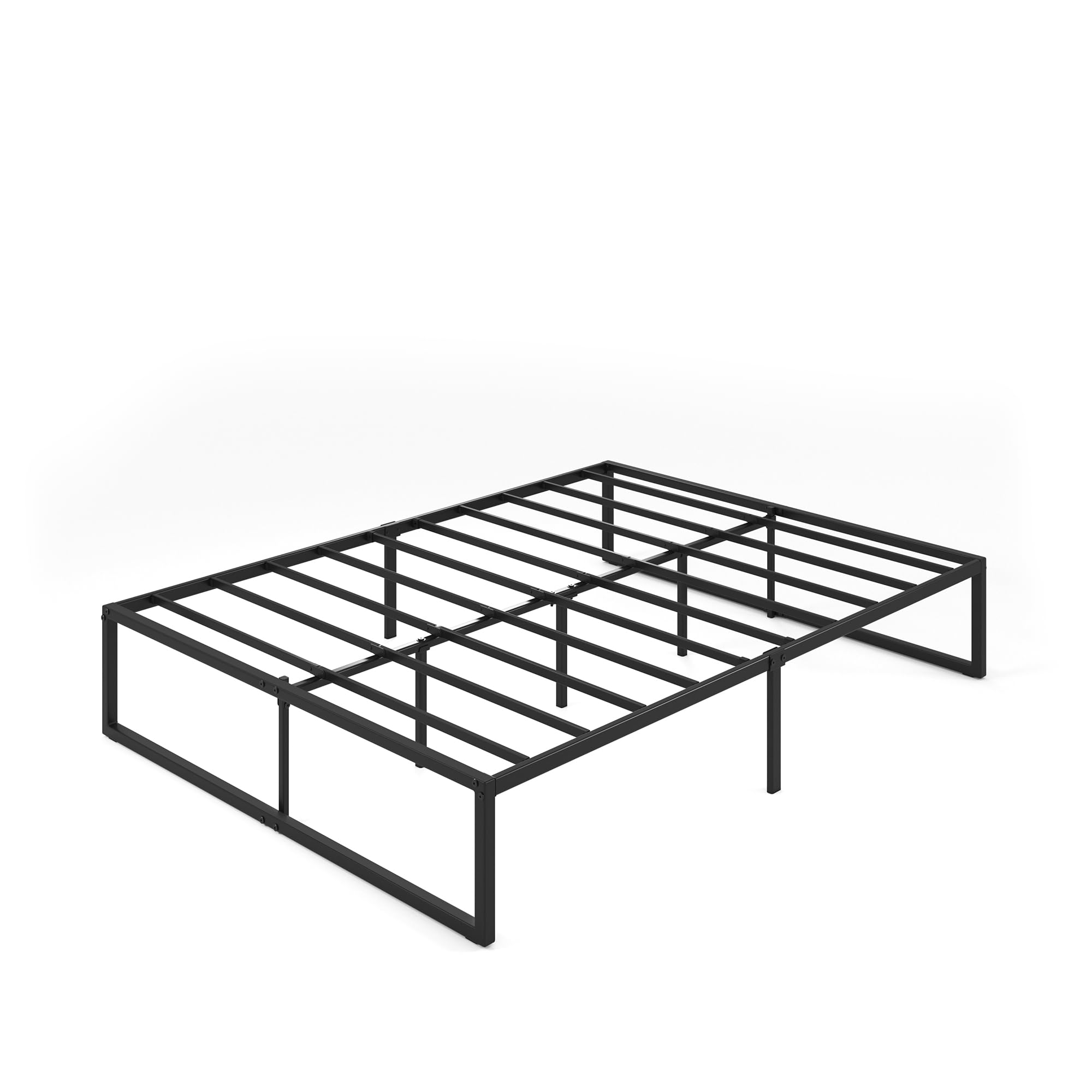 Zinus Lorelai Double Bed Frame - 135x190 cm Size | 36 cm Height | Black Metal 10