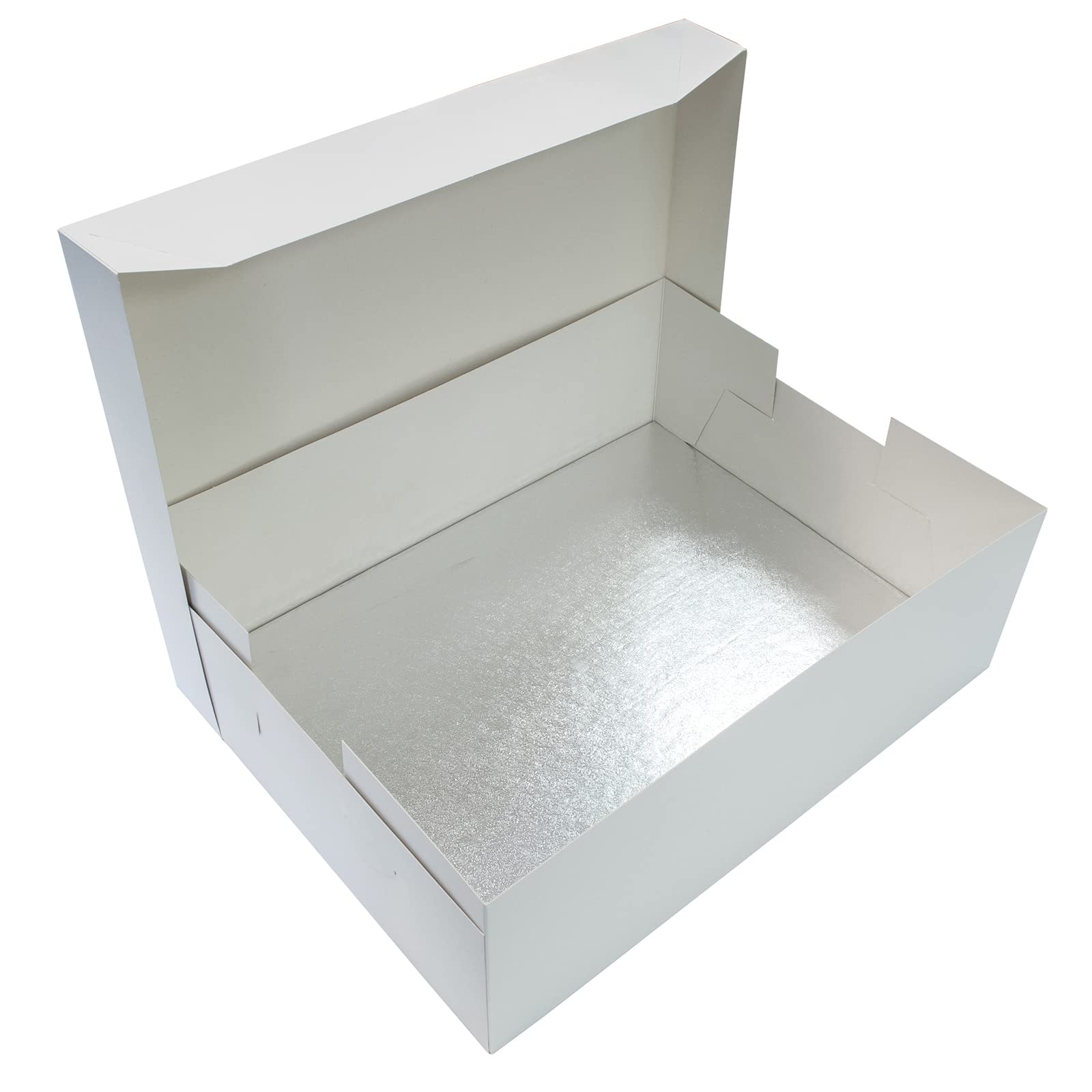 Culpitt Oblong Cake Box & Silver Cake Board Combo | 16' x 12' (406 x 304mm) | Sturdy Support 1