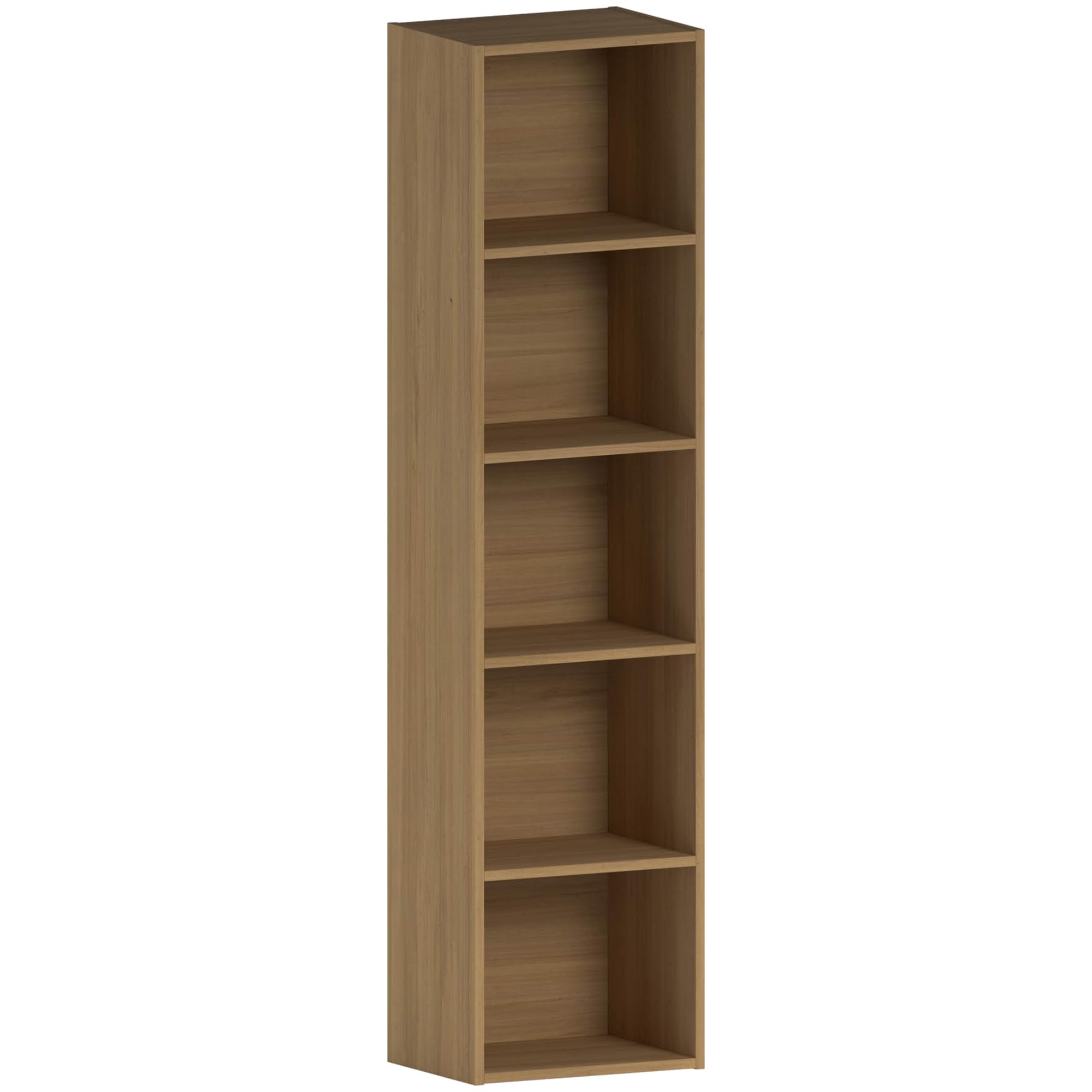 Vida Designs Oxford 5 Tier Cube Bookcase - Oak Wood Shelving | Sturdy Construction | H 132 x W 32 x D 24 cm 1