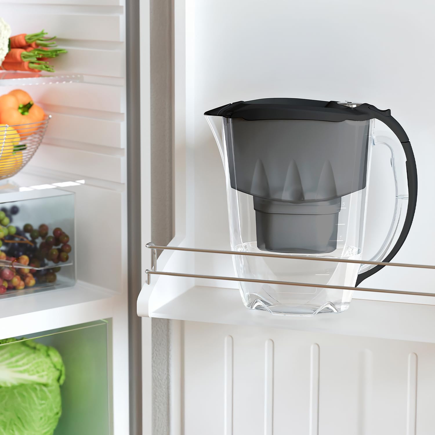 AQUAPHOR Water Filter Jug Amethyst with 1x MAXFOR+ Cartridge | 2.8L Capacity | Black 6