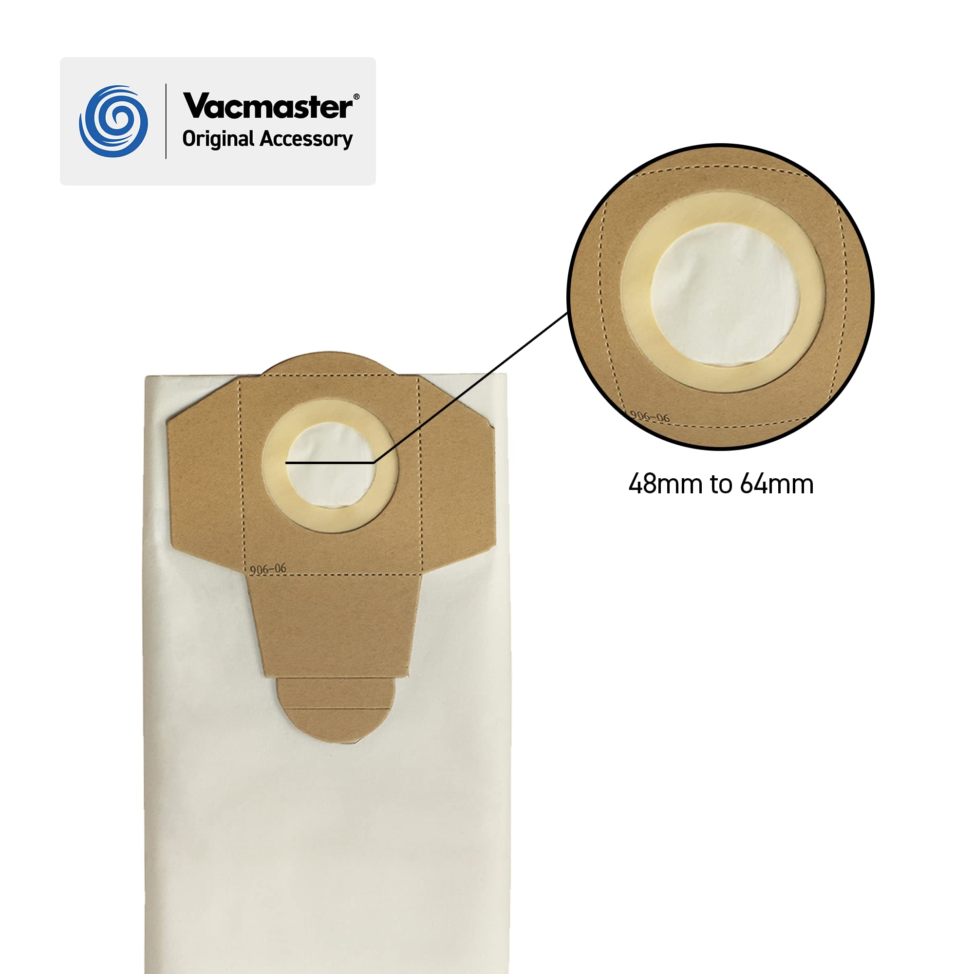 Vacmaster Standard Filtration Dust Bags for 30L Vacuums - 5 Pack | Paper Material | Dry Use Only 4