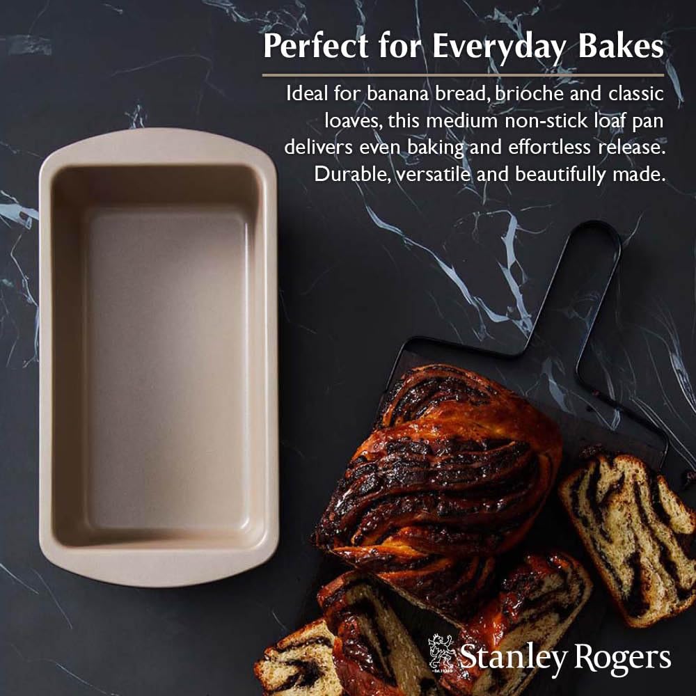 Stanley Rogers Ceramabake Healthy Non-Stick Ceramic Medium Loaf Pan | 23.5x13x6cm | Carbon Steel 7