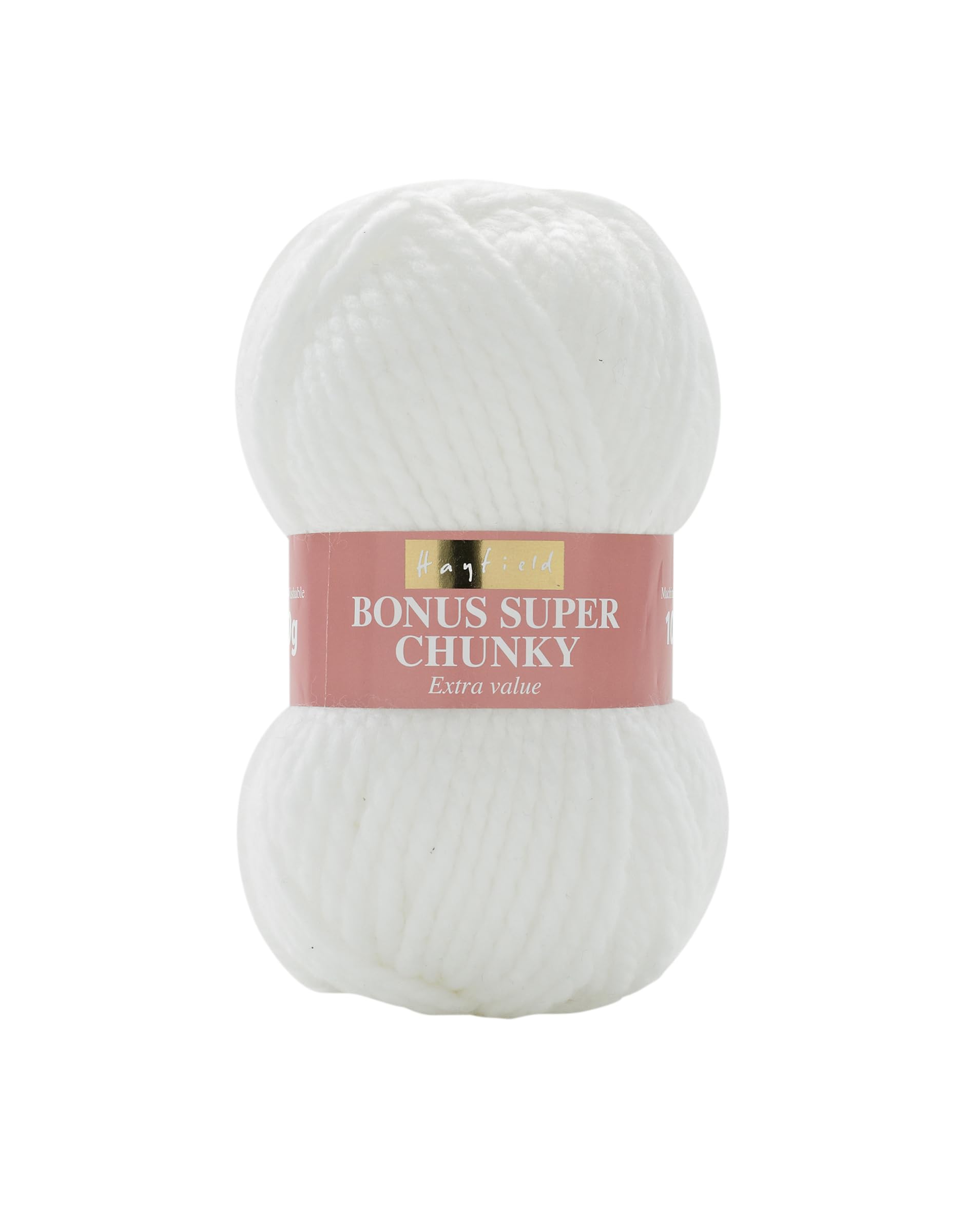 Sirdar Hayfield Bonus Super Chunky Yarn - 100% Acrylic | White (961) | 100g Ball 1