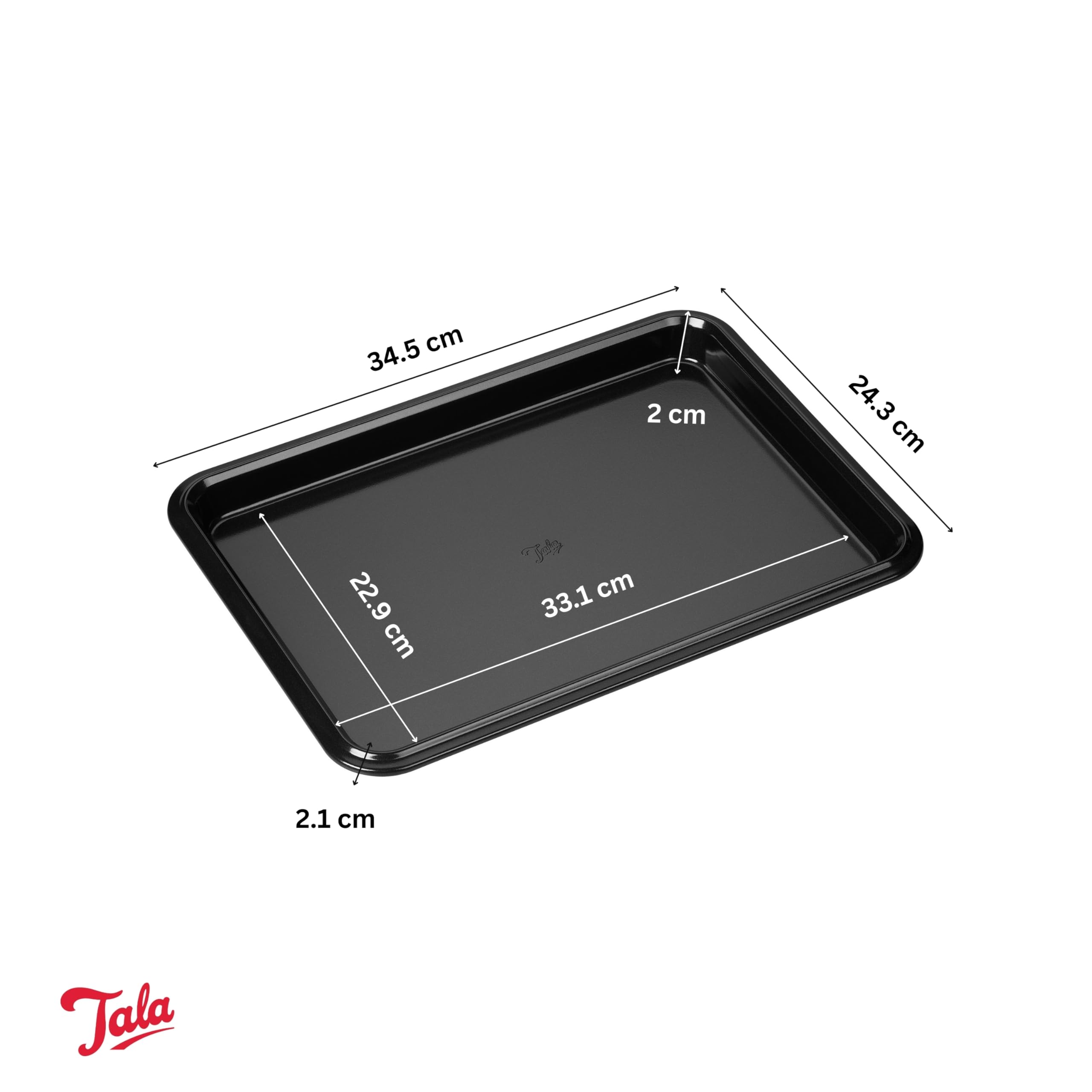 Tala Performance Baking Tray - Professional Gauge Carbon Steel with Eclipse Non-Stick Coating | 34.5x24.3x2.1 cm 3