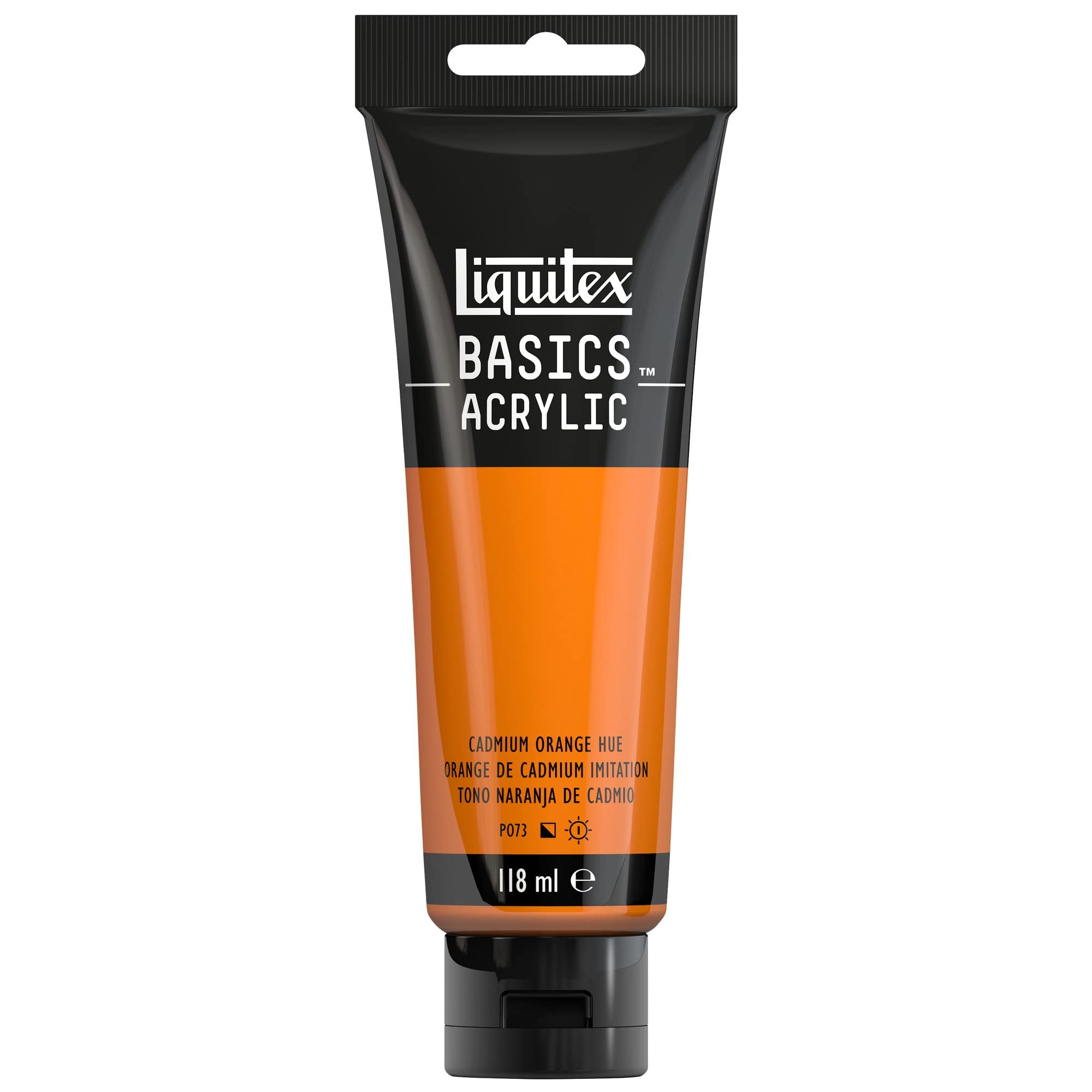 Liquitex Basics Acrylic Paint - Cadmium Orange Hue | 118 ml Tube | Artist Quality 1