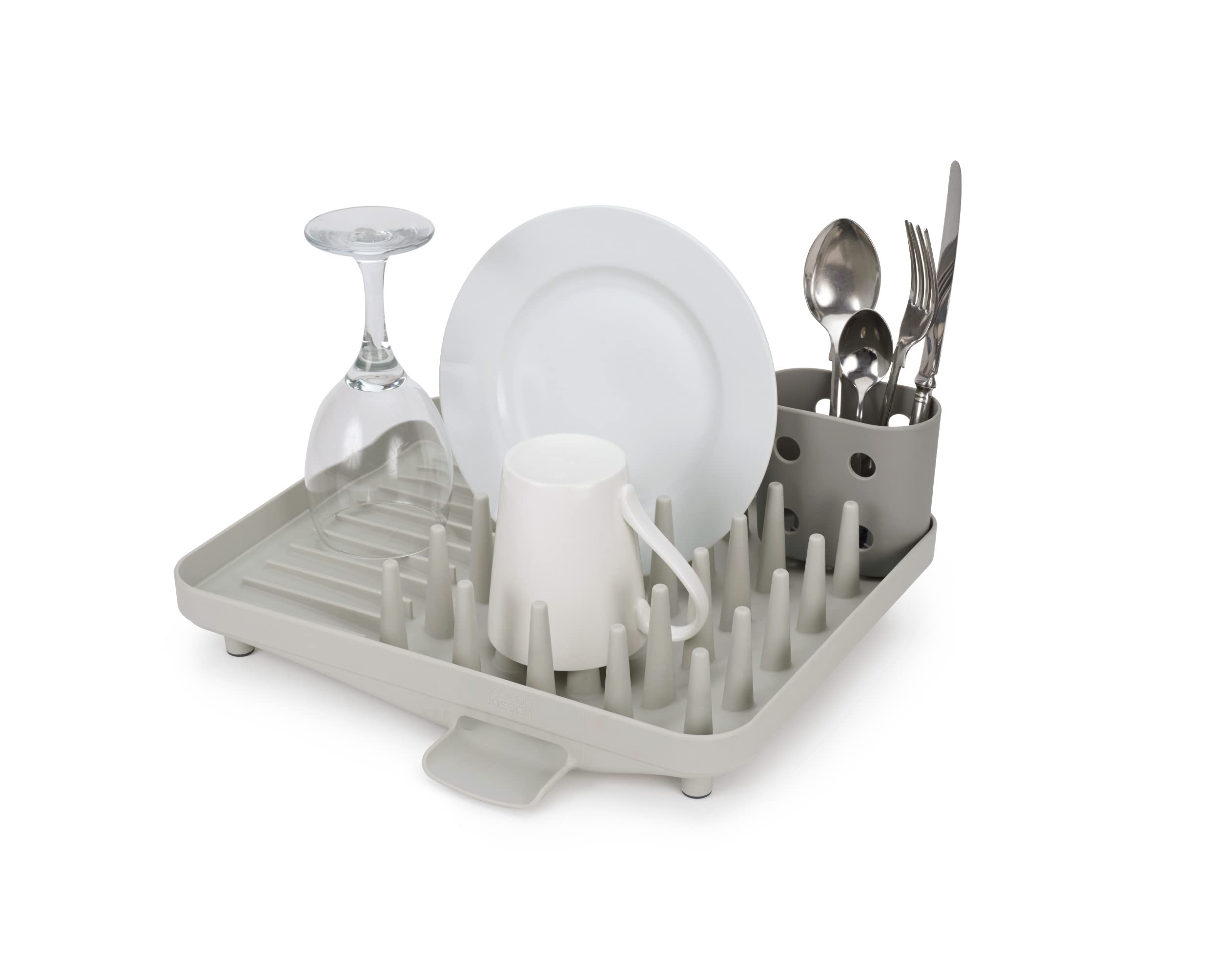 Joseph Joseph Duo Compact Dish Drying Rack | Grey Plastic | Sloping Base 1