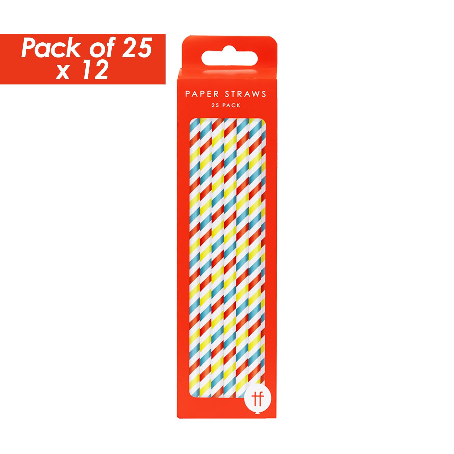 Talking Tables Paper Straws - 300 Pack Bulk Stripy Design | 19.5 cm Eco-Friendly Disposable Drinkware 5