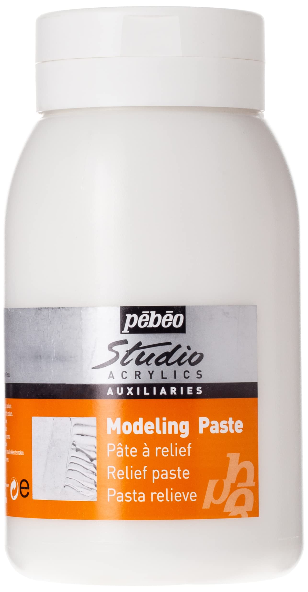 PEBEO Studio Modelling Paste - White Acrylic for Reliefs | 1 L 1