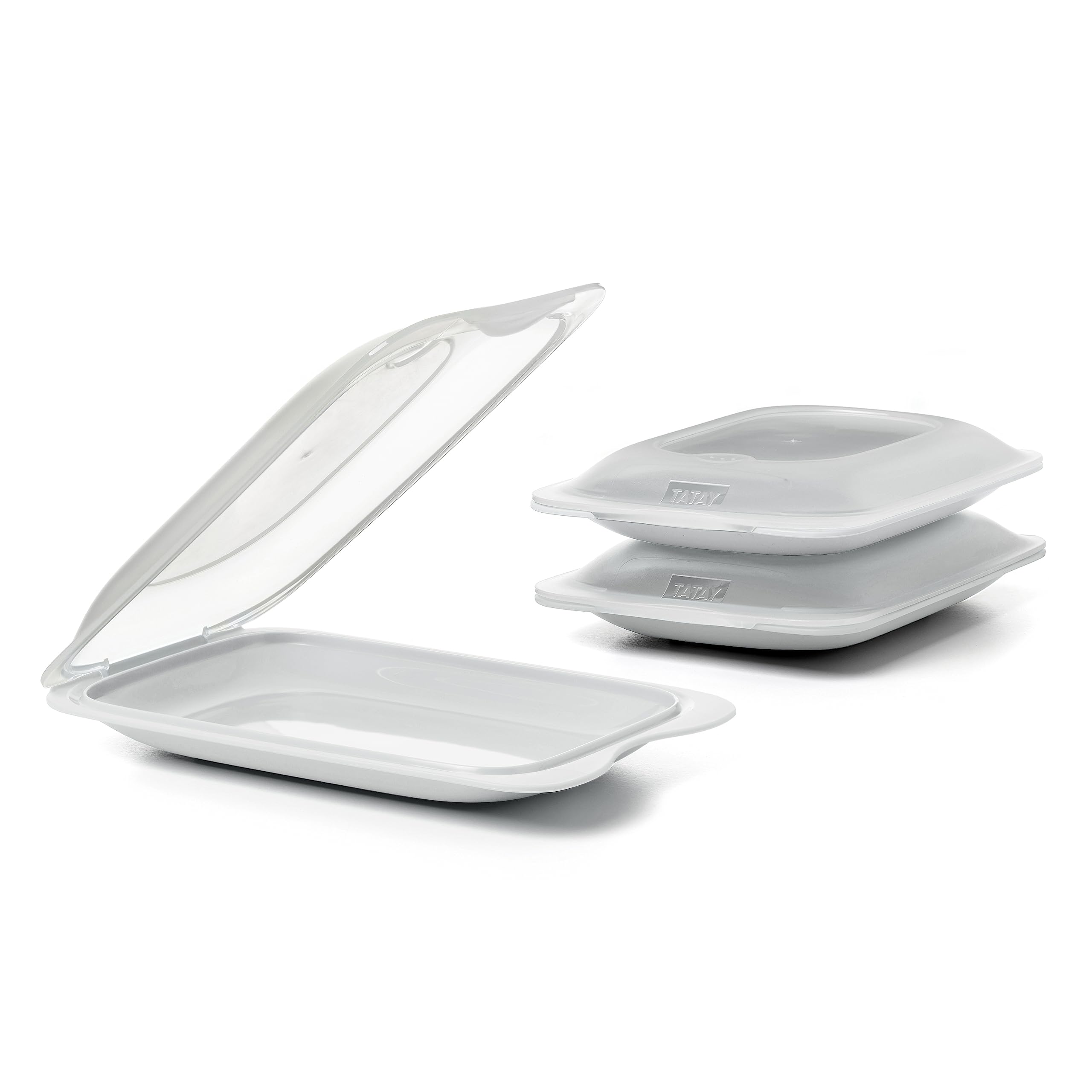 TATAY Set of 3 Mini Cold Meat Containers with Lid | BPA Free, Stackable, Fridge Safe 1
