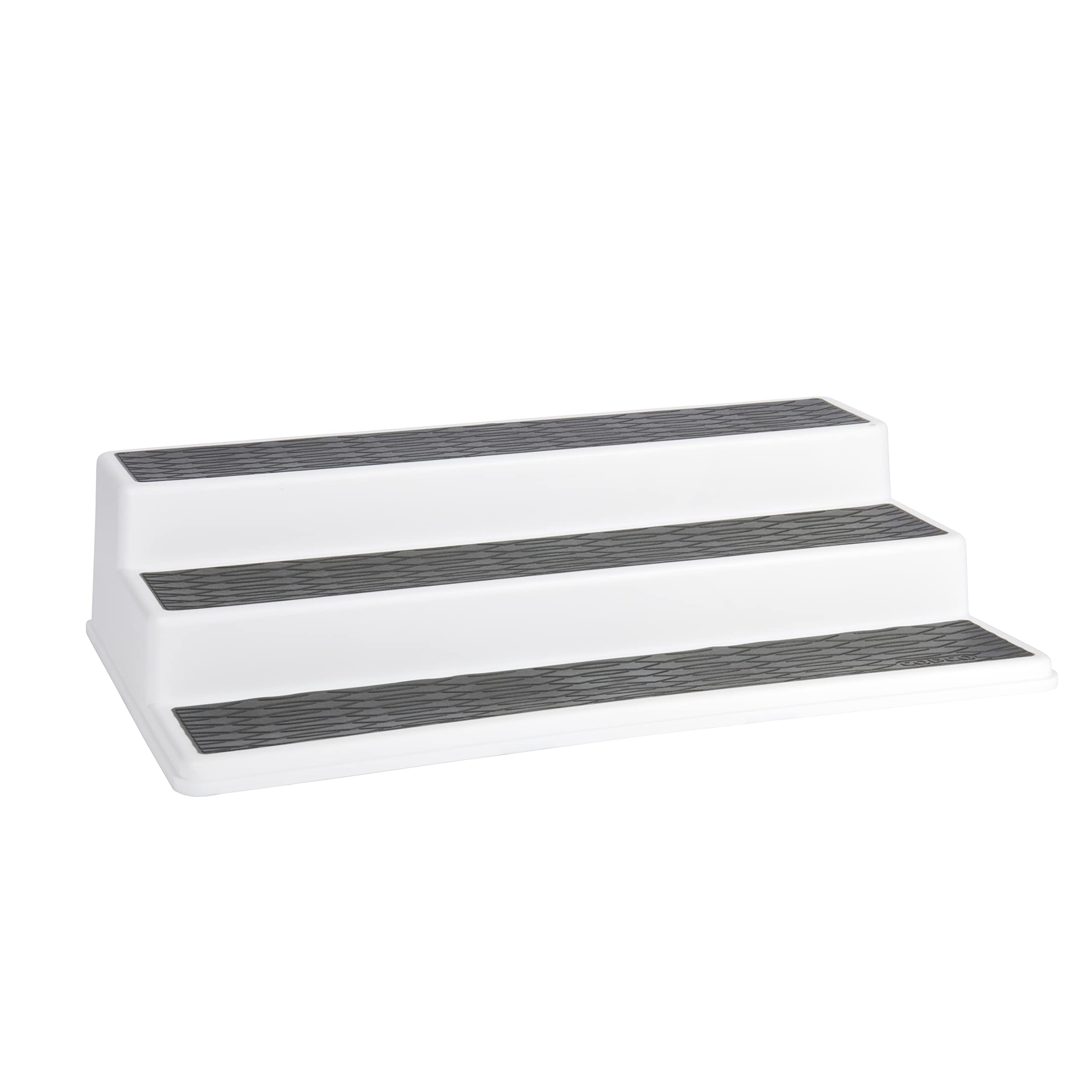 Copco Basics 3-Tier Spice Rack for Cupboard Storage | Non-Slip Plastic | White/Grey 6