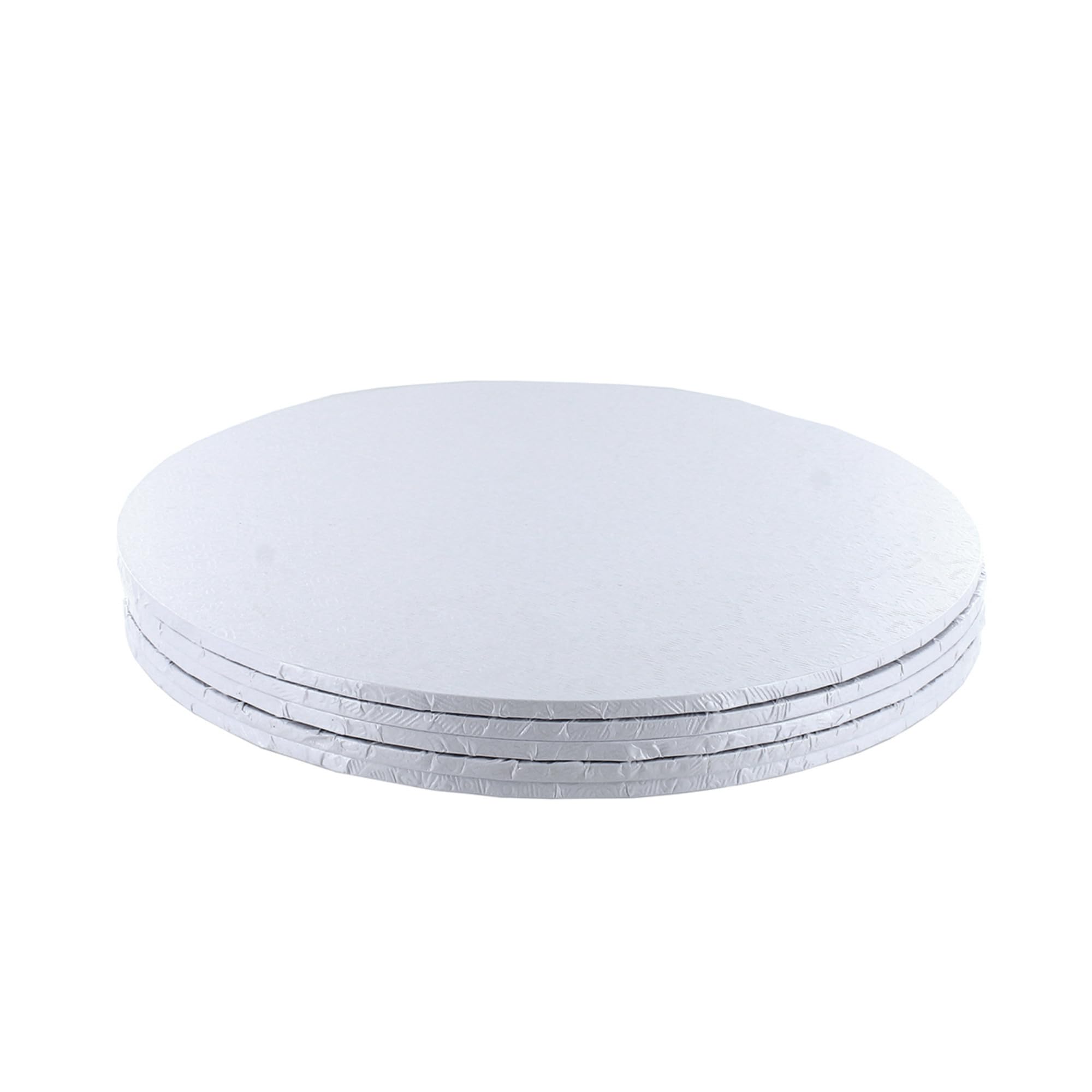 Culpitt 12" White Masonite Cake Boards - 5 Pack, 4mm Thick, Reusable Serving Board 6