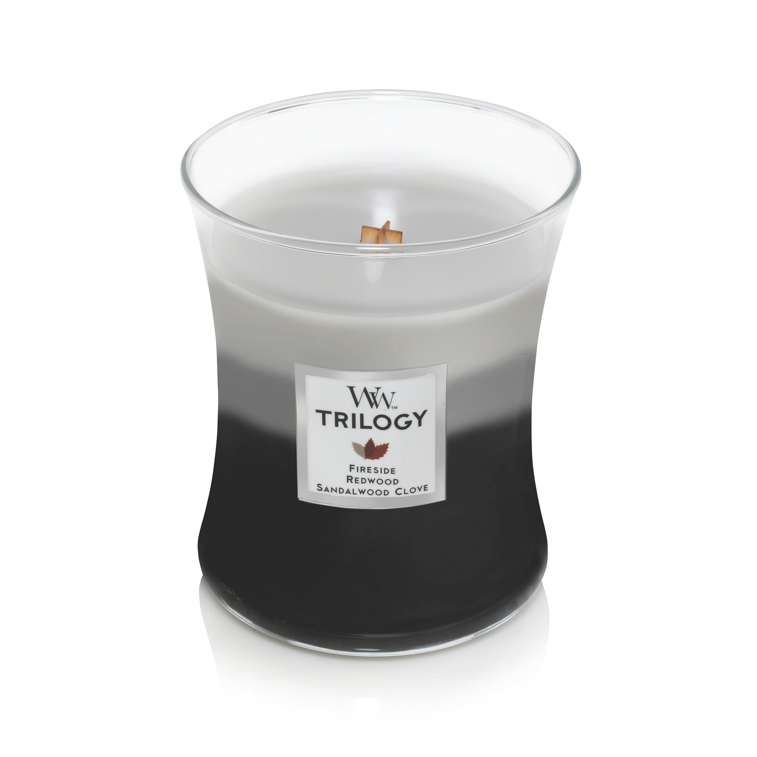WoodWick Medium Hourglass Trilogy Scented Candle - Warm Woods | Up to 60 Hours Burn Time 3