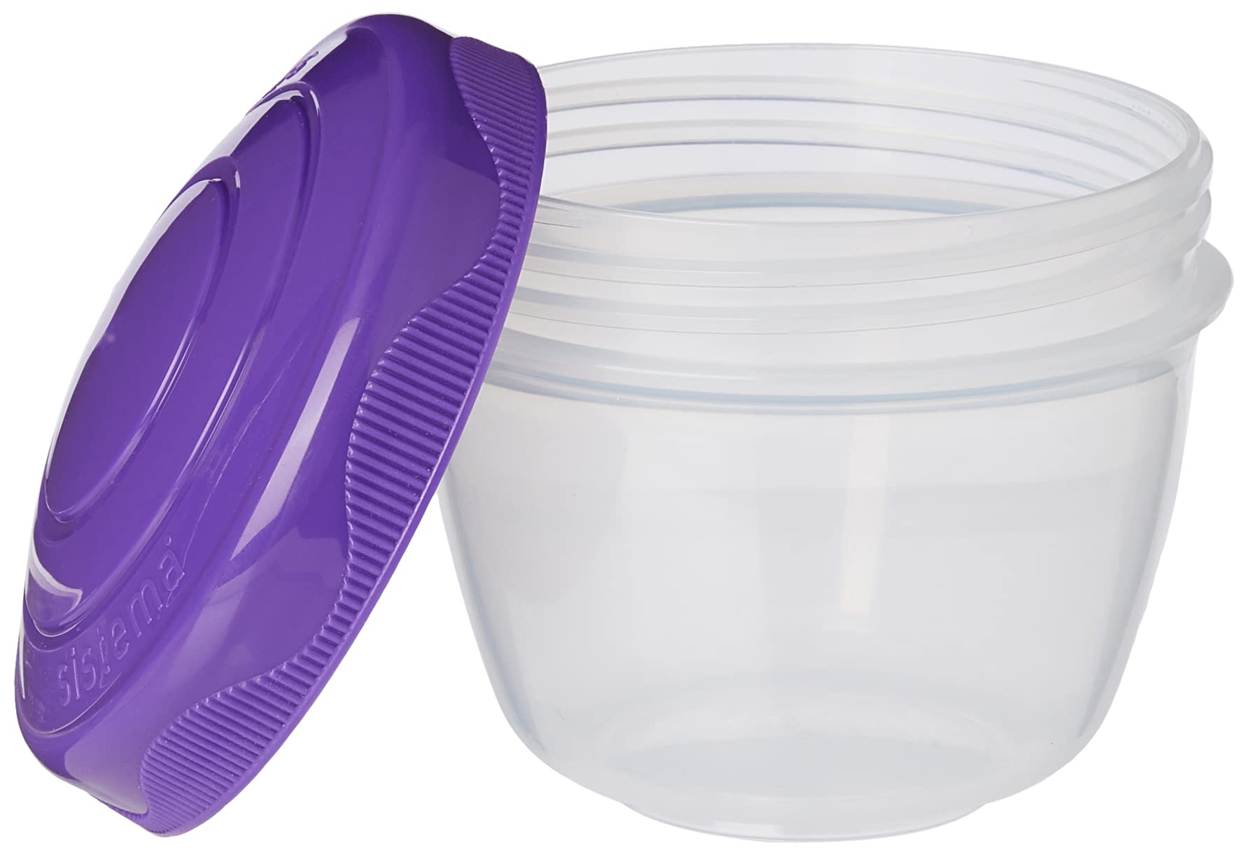 Sistema Yogurt To Go Round Containers - 150 ml Capacity, Pack of 2 | BPA Free