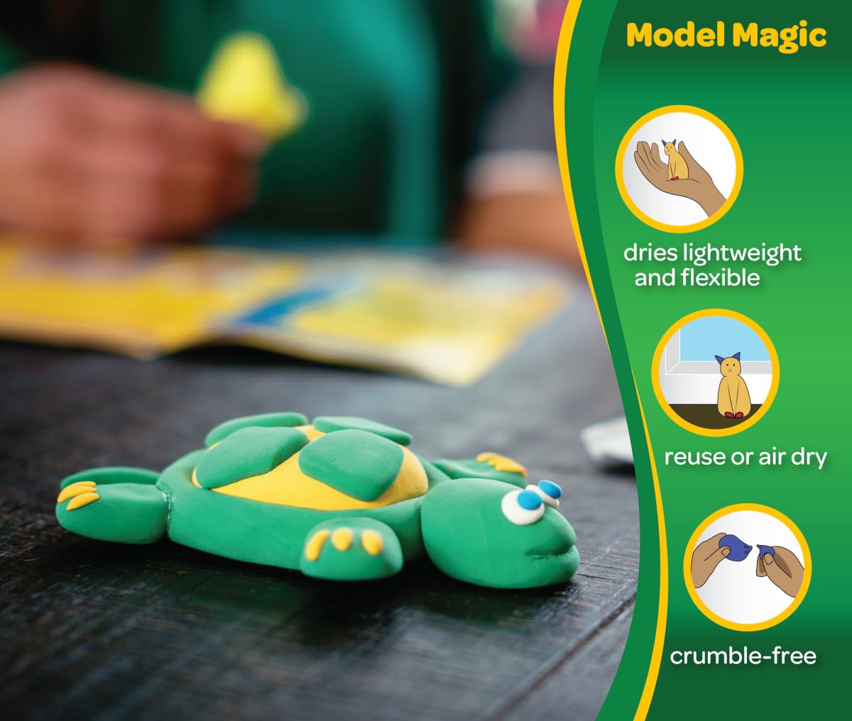 CRAYOLA Model Magic Modeling Compound Bucket - Air Drying | 4 Pack (8 oz each) | White 8