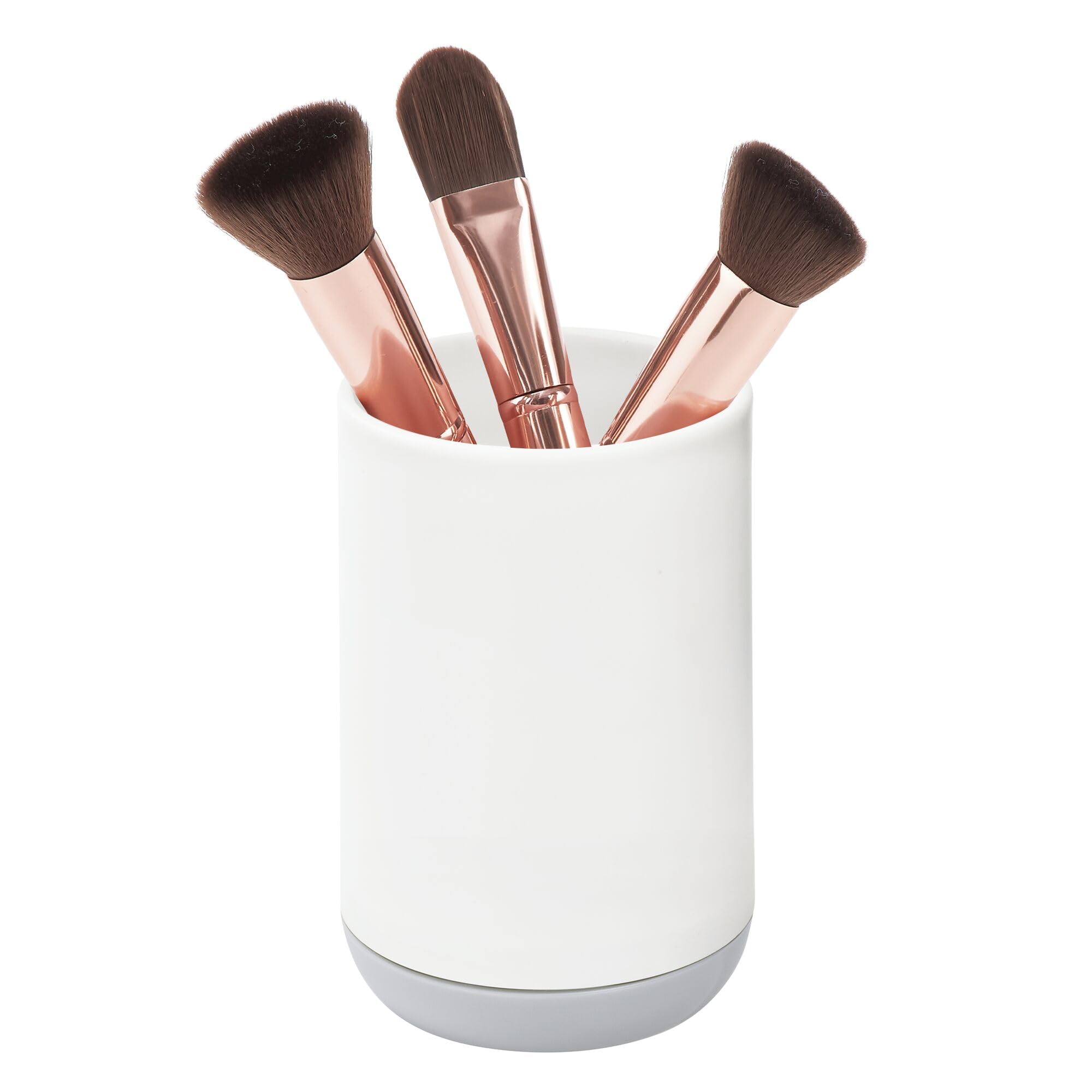 InterDesign Cade Toothbrush Holder - 3 Compartments, Plastic, White | 7.6 cm x 7.6 cm x 11.4 cm 5