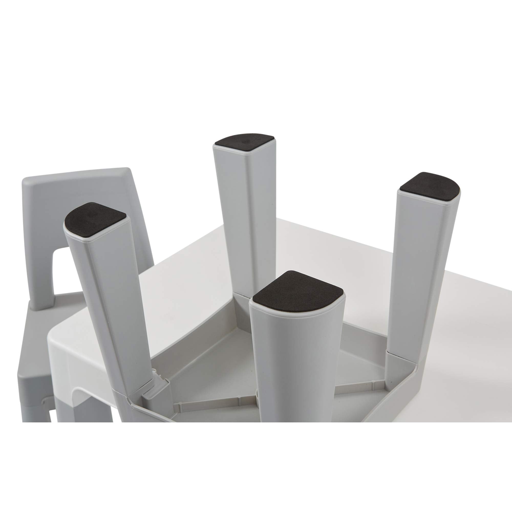 Liberty House Toys Kids Height Adjustable Table and 2 Chairs Set | White/Grey | Ages 1-8 5