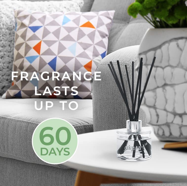 airpure Home Fragrance Reed Diffuser - Lime, Basil & Mandarin Scent | Long Lasting Aroma | 100 ml 6
