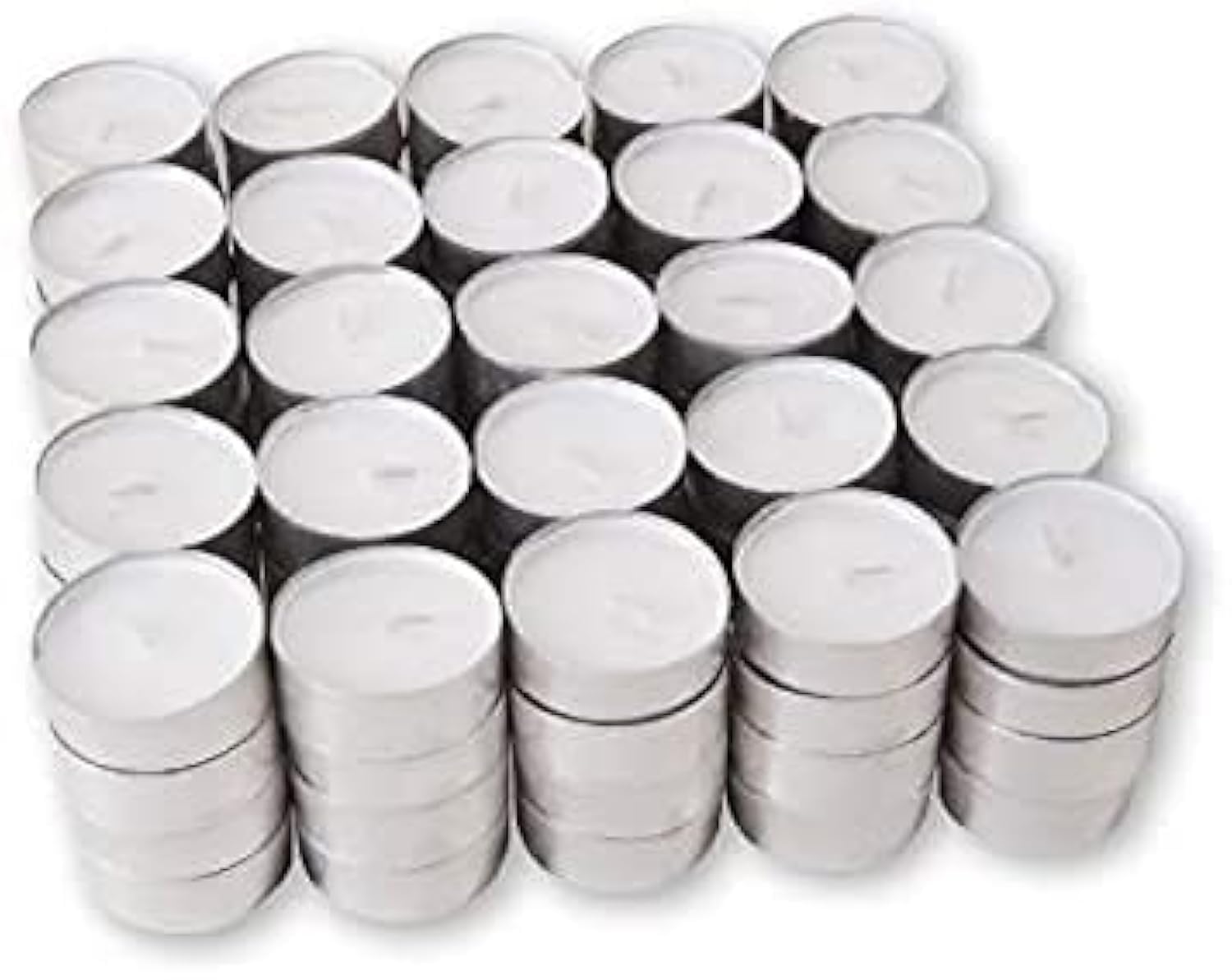 1ABOVE Unscented Tea Light Candles - 50 Pack, 4 Hour Long Burn Time | Paraffin Wax