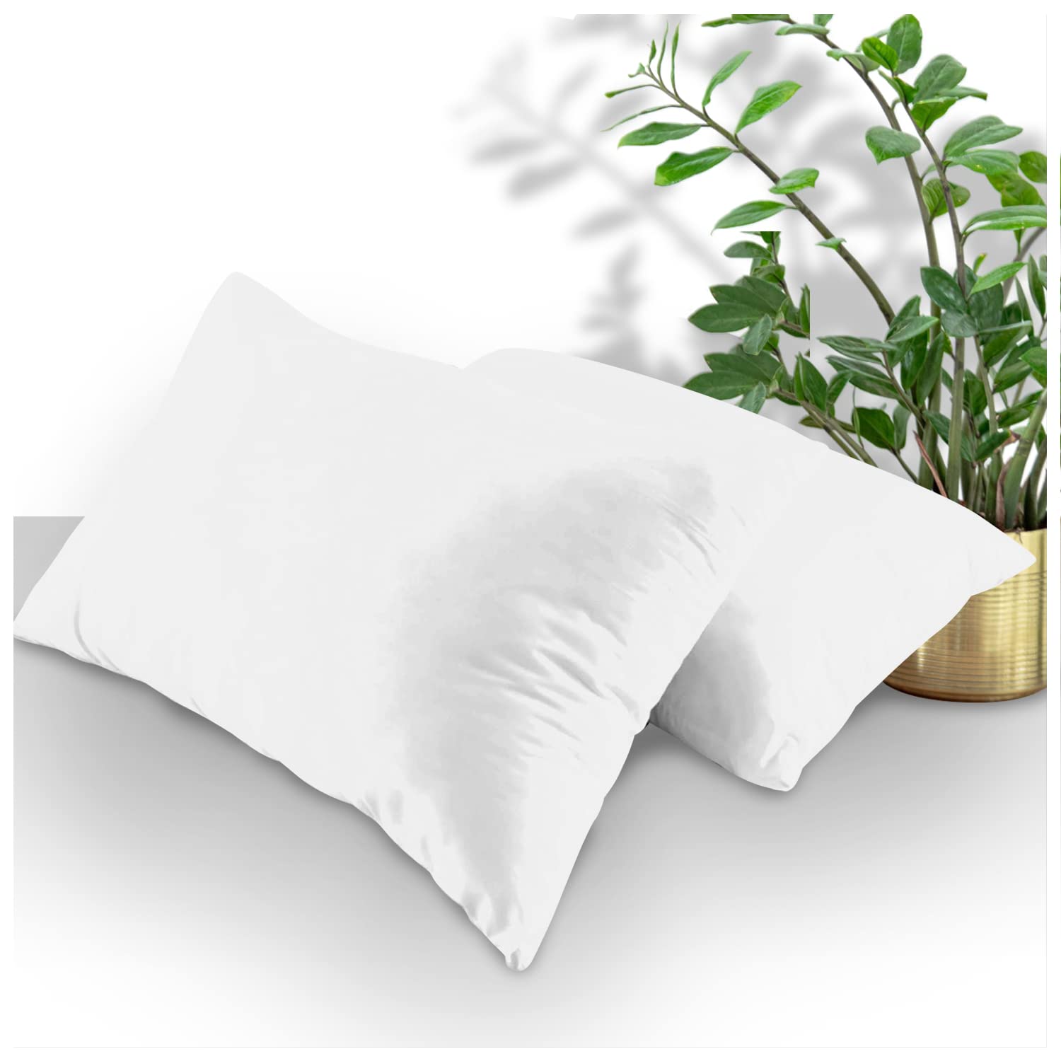 GC GAVENO CAVAILIA Housewife Pillowcases 2 Pack, White Polycotton, Breathable & Easy Care 1