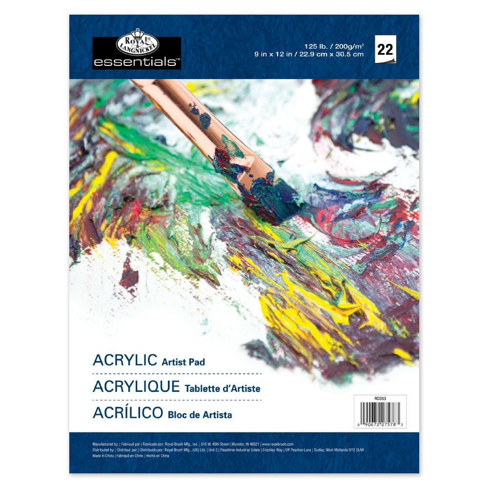 Royal & Langnickel Acrylic Artist Pad - Multicolour | Paper Material | 1 Count 1