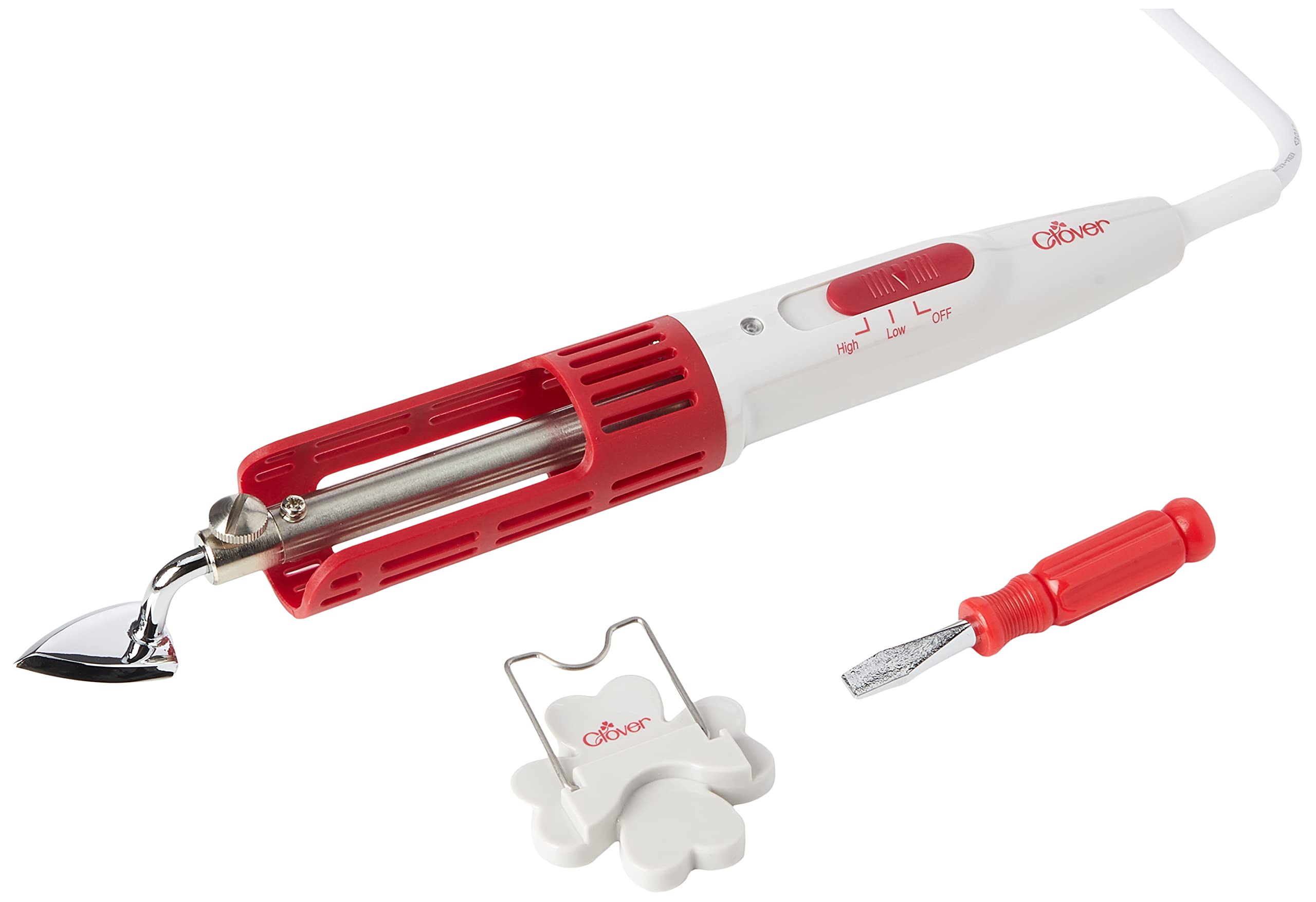 Clover CL8004GB Mini Iron - Lightweight & Portable for Quilting, Sewing, and Crafting | Red 2