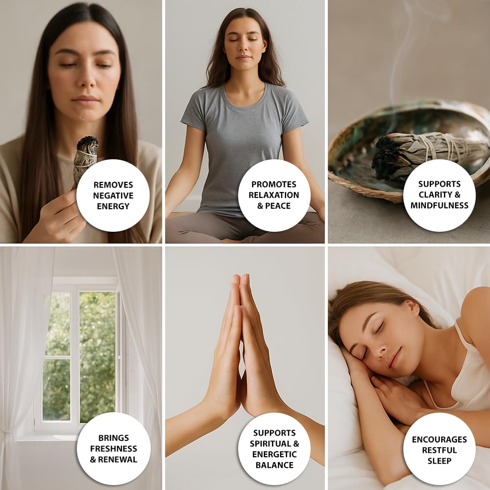 VIE White Sage Smudge Stick - Energy Clearing & Relaxation | Pack of 1 6
