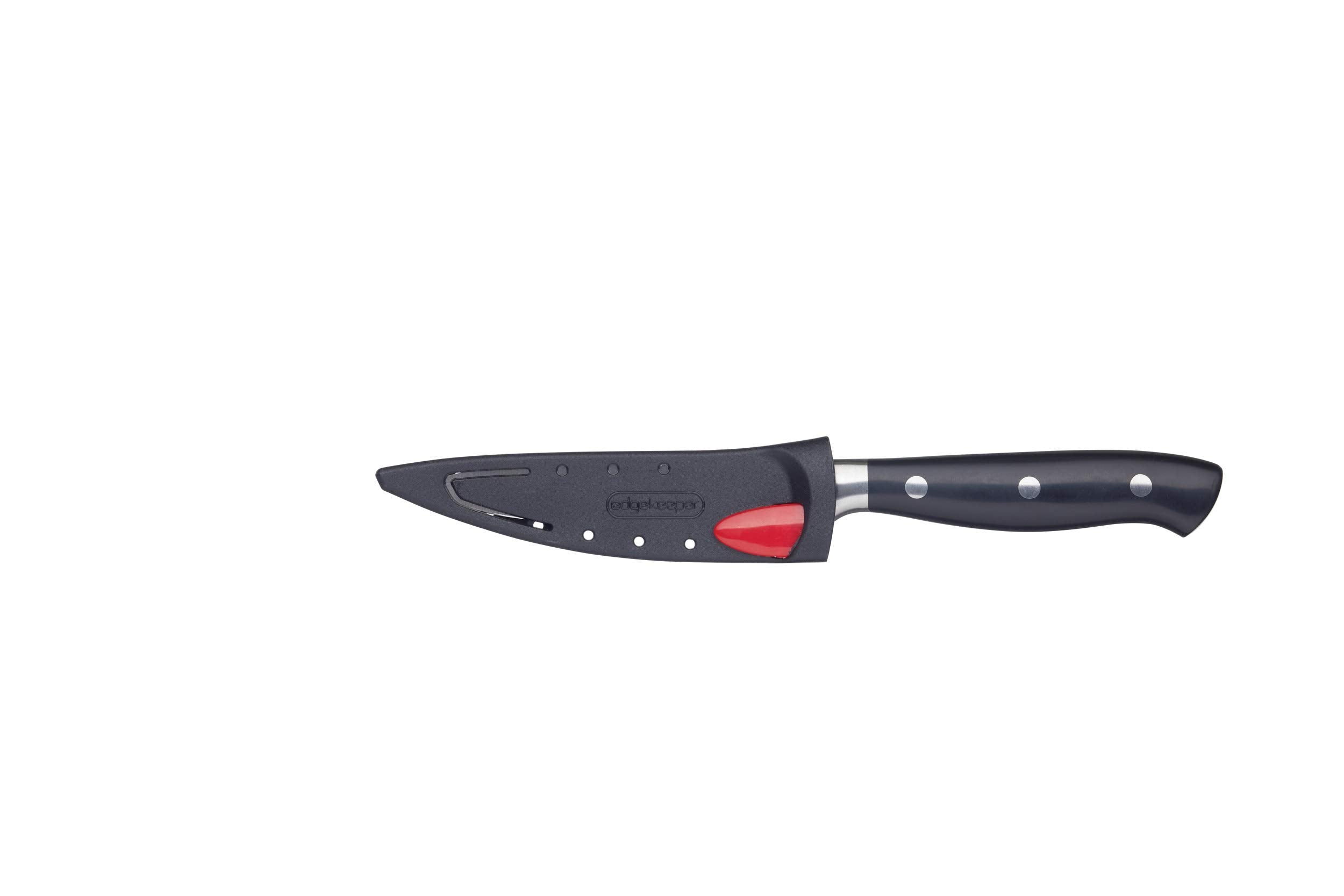 MasterClass Edgekeeper Paring Knife - Self-Sharpening Stainless Steel | 9cm Blade | Black 1