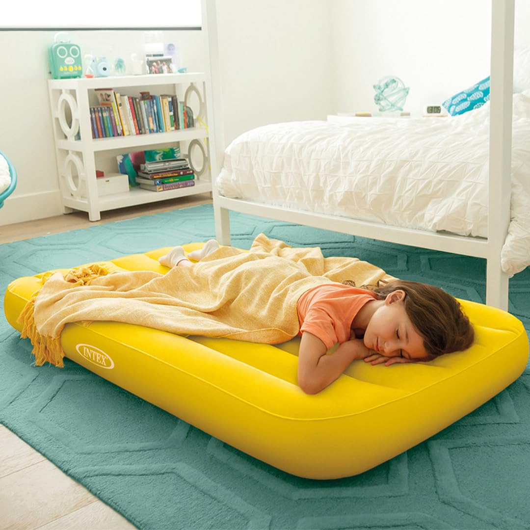 Intex Cozy Kidz Airbed - Twin Size, Inflatable Headboard | Assorted Colors 6
