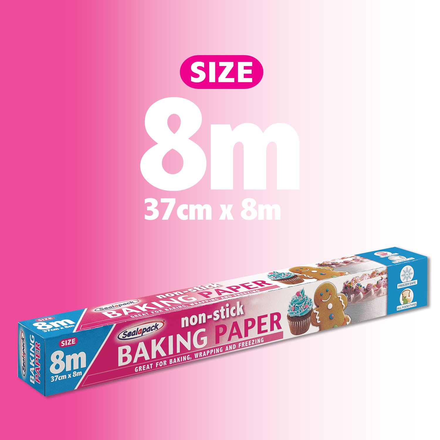Sealapack Ready to Use Baking Paper Roll - 37cm x 8m, Brown, SAP015 7