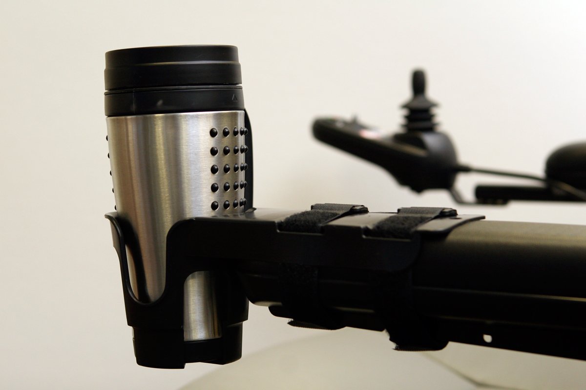 The Nearly Universal OH Cup Holder - Universal Fit for Armrests | Black Plastic | Removable 6