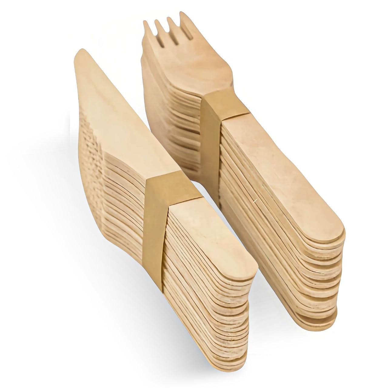 AVLASH Wooden Disposable Knives - Pack of 200, 6.25 Inch, Biodegradable Birchwood Cutlery 8