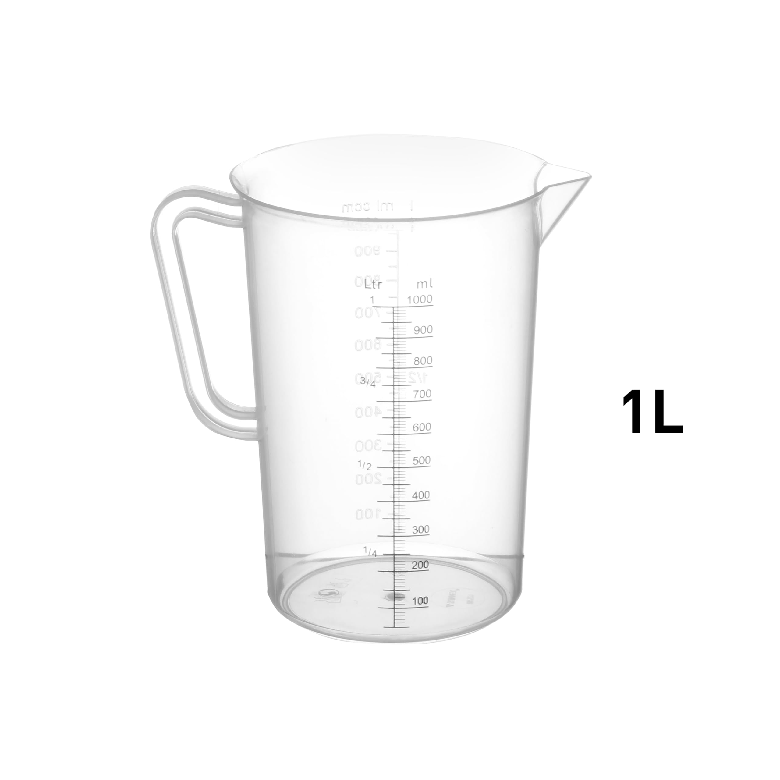 HENDI Polypropylene Measuring Jug - 1 L Capacity | Heat Resistant to 110°C | Transparent 3