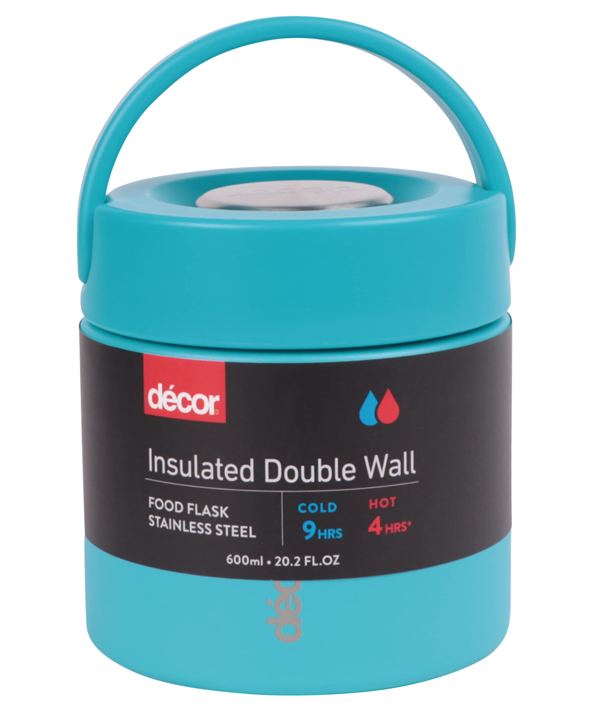 Décor Vacuum Insulated Food Flask 600ml Hot & Cold Stainless Steel Portable