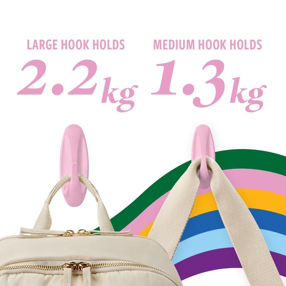 Command Designer Adhesive Hooks - Limited Edition Lilac Lemonade Pack | Damage-Free Hanging 4