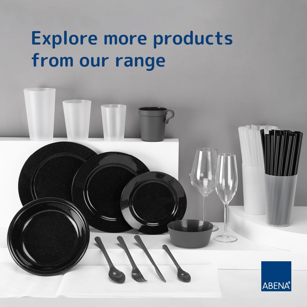 ABENA Gastro Reusable Plastic Forks - 18cm, Charcoal Grey | Pack of 50 7
