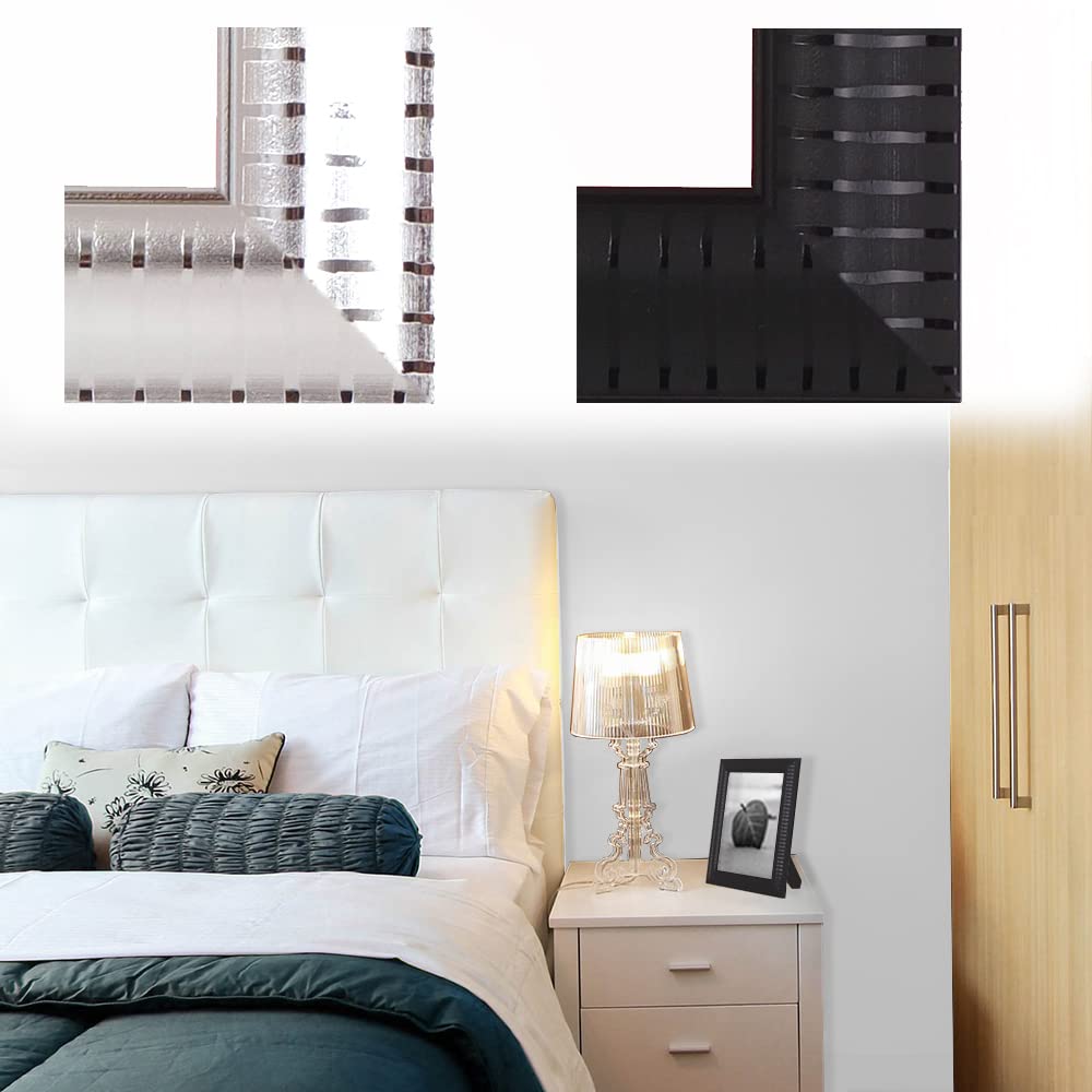 INOV8 Ripple Silver Picture Frame - 5x4 Inch | Tabletop & Wall Mount | Interchangeable Mat 4