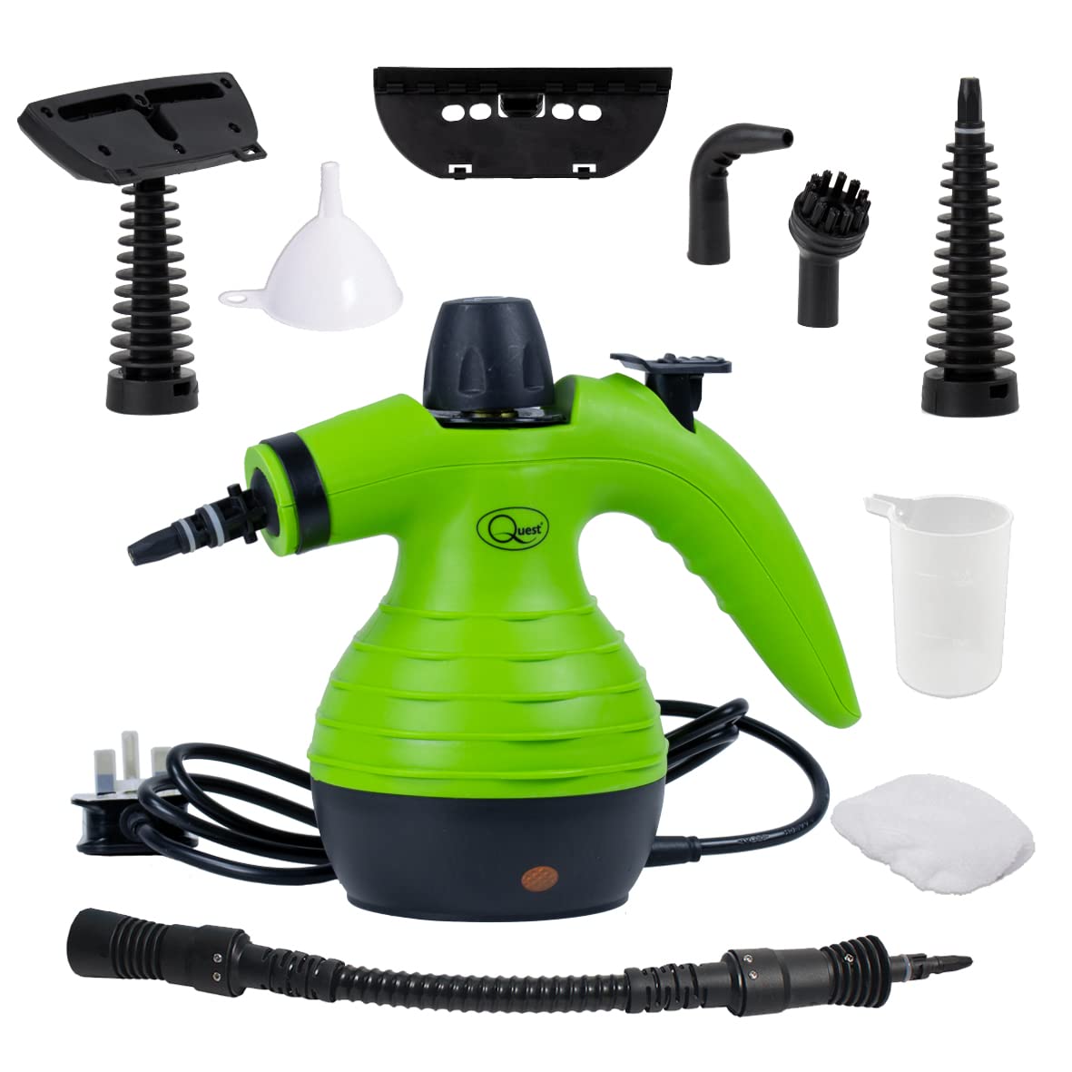 Quest Handheld Steam Cleaner - Powerful Chemical Free Multi Surface Cleaning | 1000W | 135°C Max Temp 1