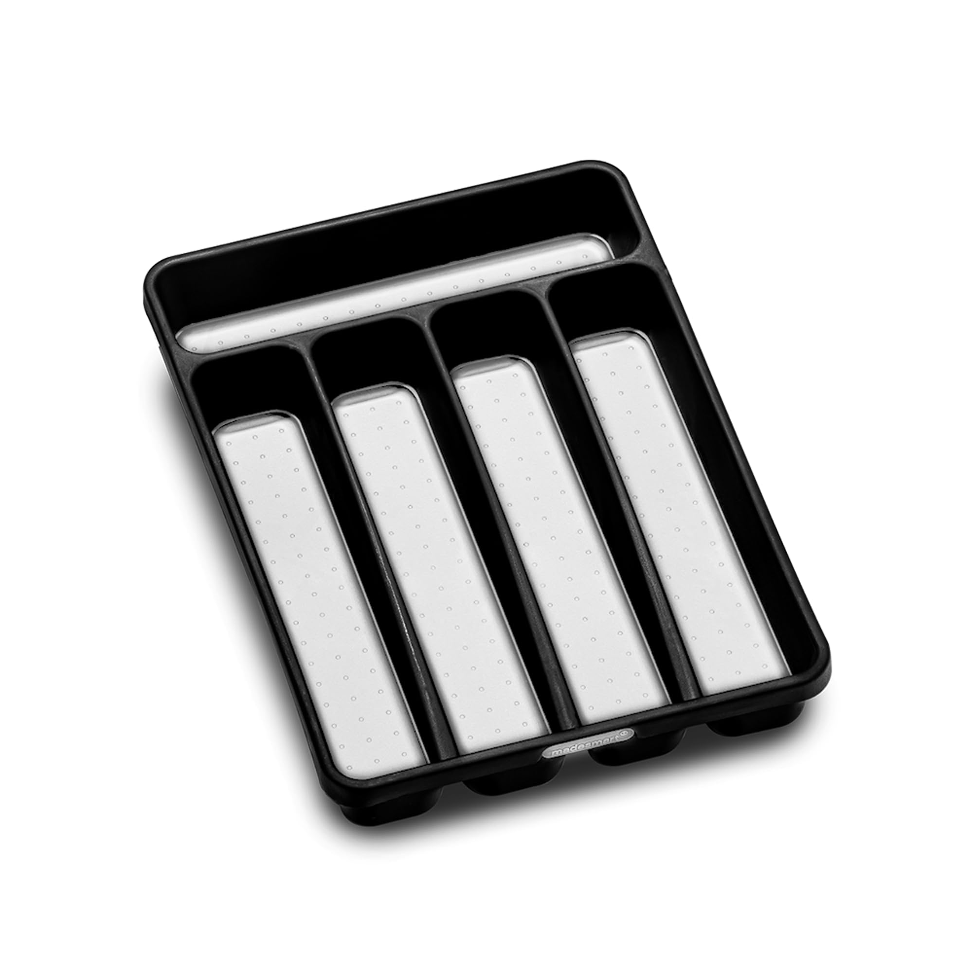 madesmart Silverware Tray - Classic 5 Compartment | Granite Color | BPA-Free Plastic 5