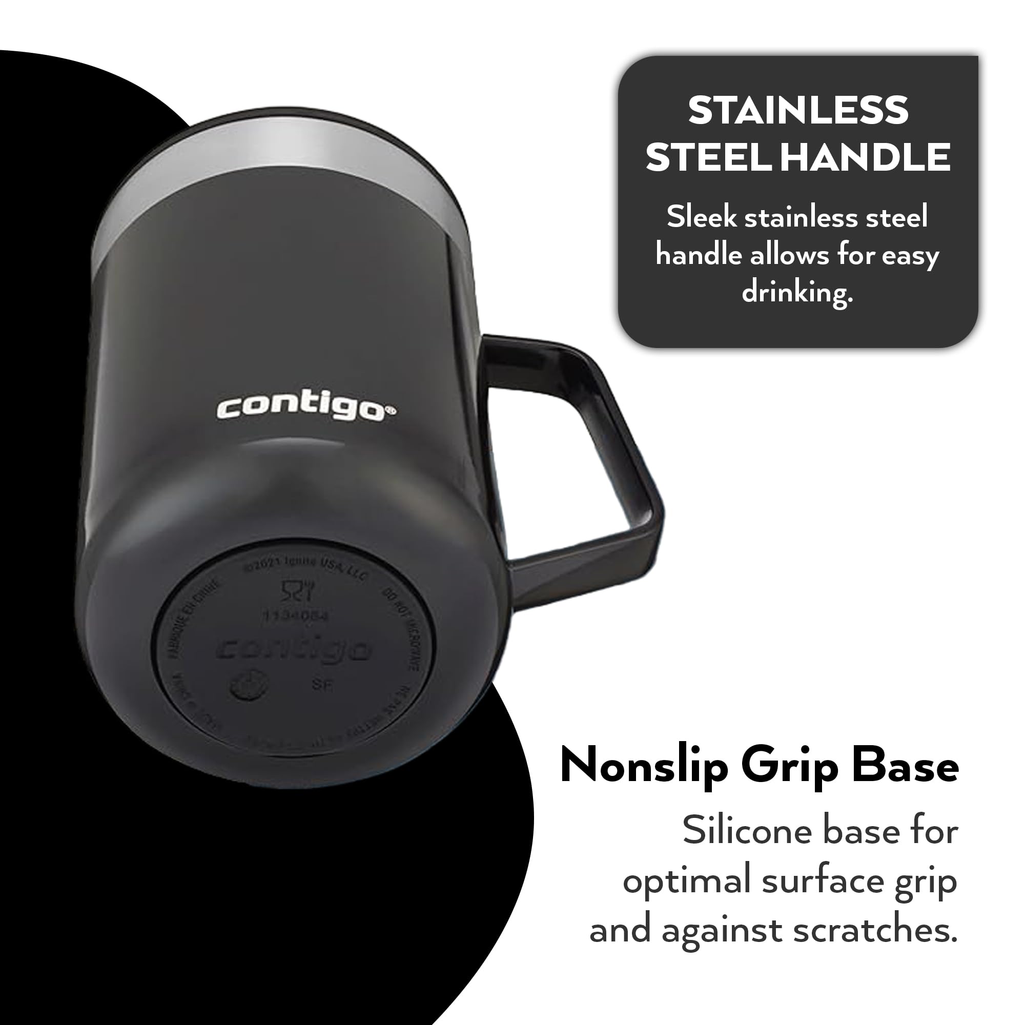 Contigo Streeterville Desk Mug - THERMALOCK Insulation | Stainless Steel Handle | 410 ml 5