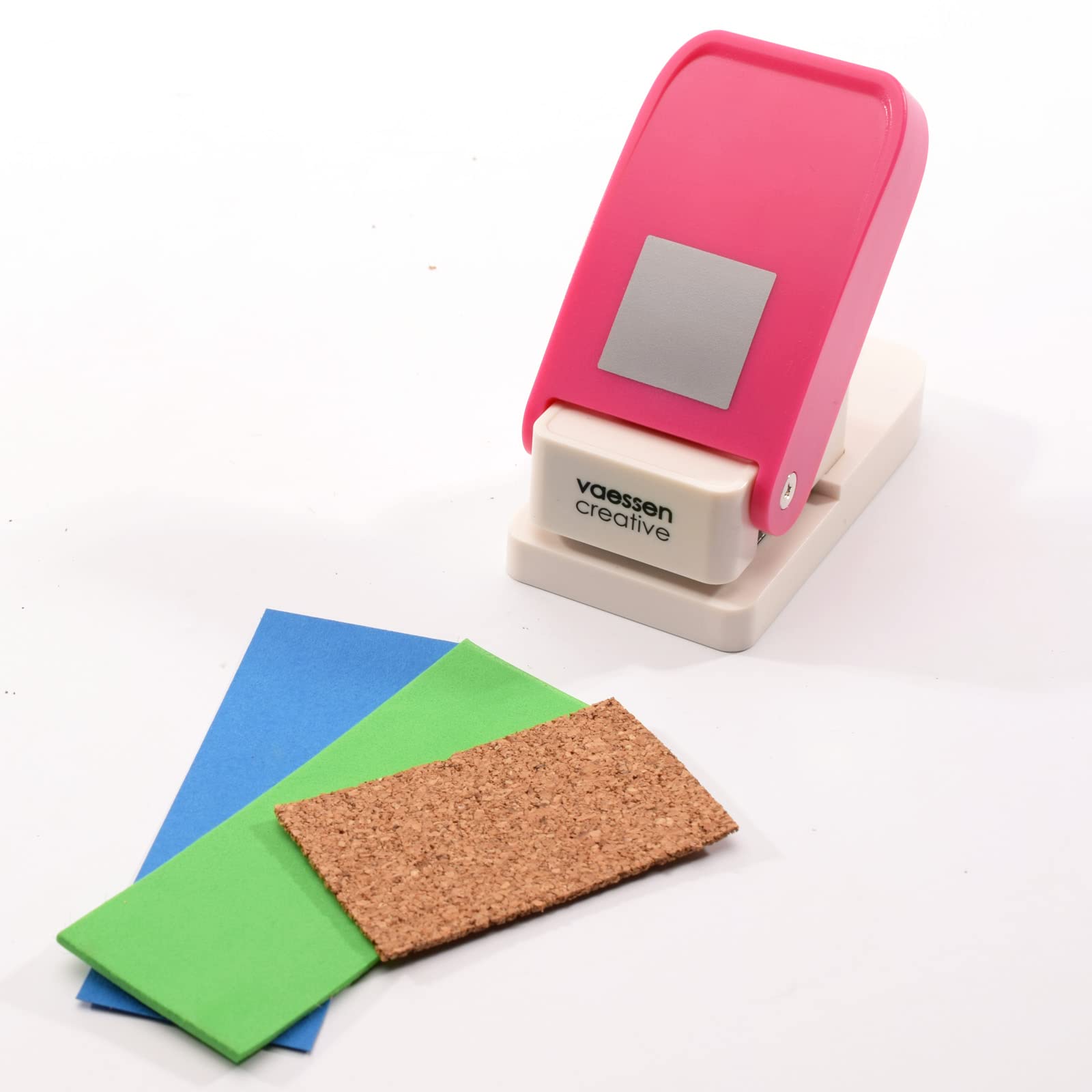 Vaessen Creative Heavy Duty Craft Punch - Square Cutout 2.5 x 2.5 cm | For Paper, Shrink Paper, Foam 4