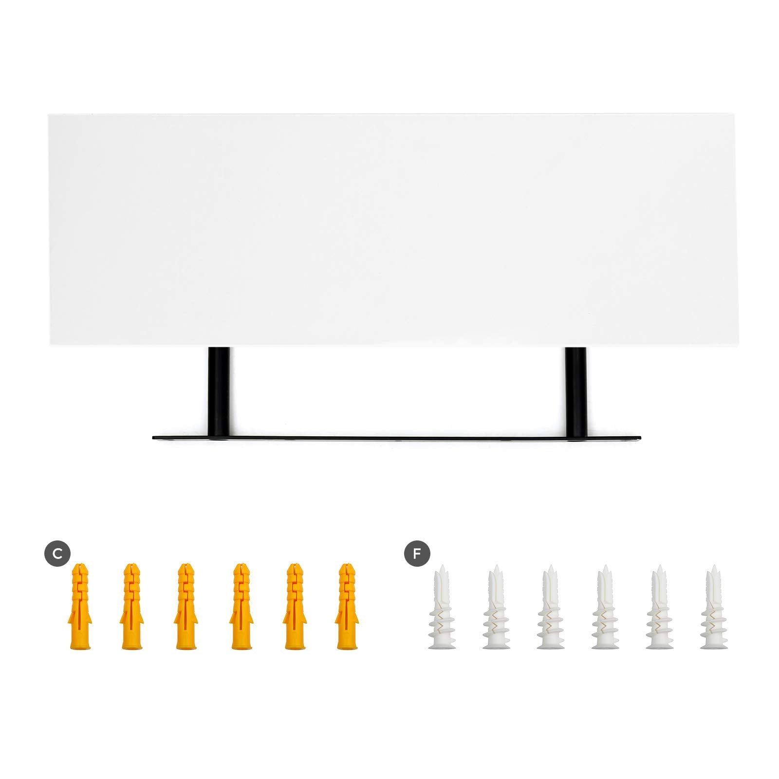 VASAGLE Floating Shelf - Modern White Wall Shelf for Photos & Decor | 60 cm Length | Supports up to 15kg 7