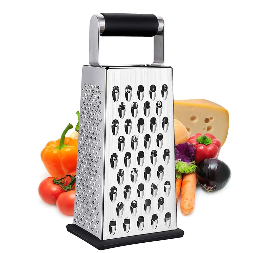 Armo Home Heavy Duty Stainless Steel 4-Sided Grater | Rust Resistant | Dishwasher Safe 1