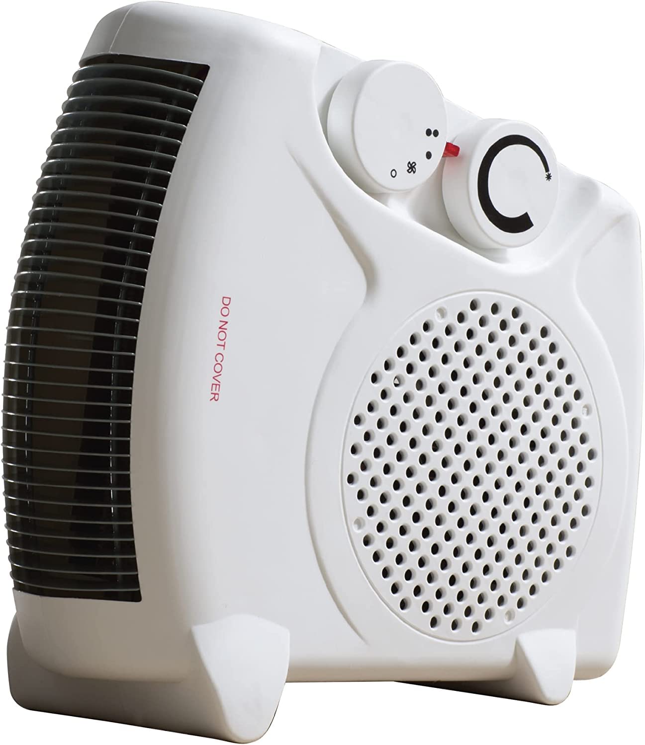 1ABOVE Portable 2000W Electric Fan Heater - Flat/Upright Design | 2 Heat Settings