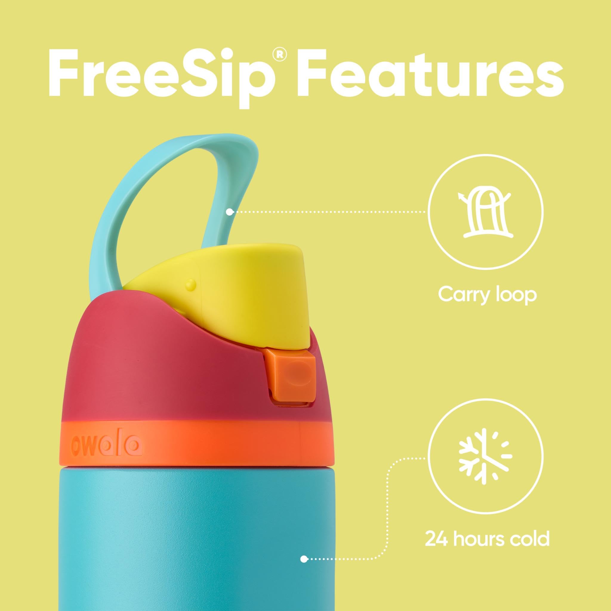 Owala FreeSip Insulated Stainless Steel Water Bottle with Straw, 710ml, Summer Sweetness 4