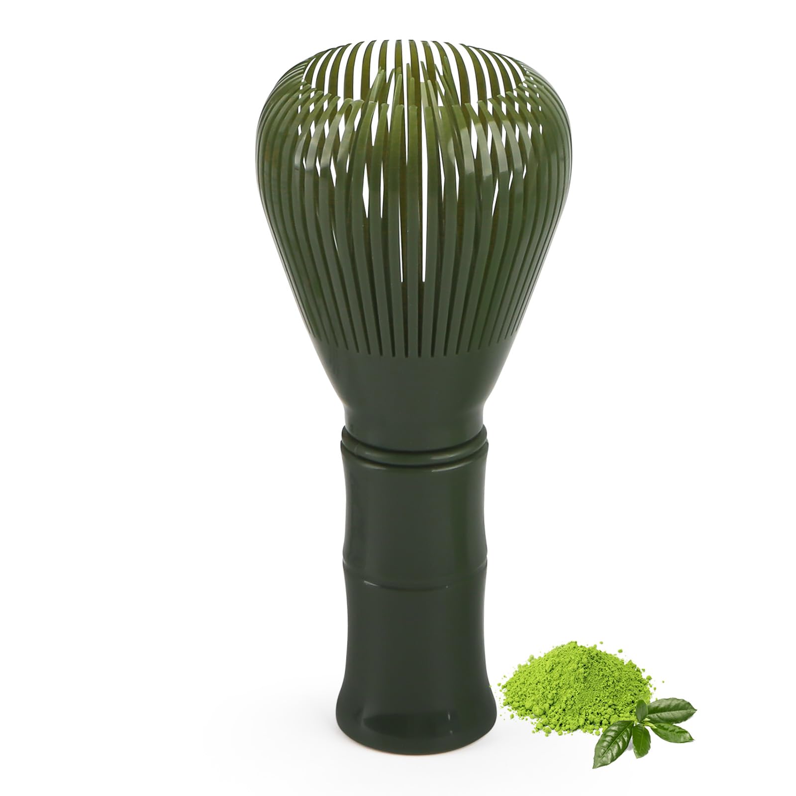 Admygo Premium Green Resin Matcha Whisk - Traditional Japanese Chasen for Authentic Preparation