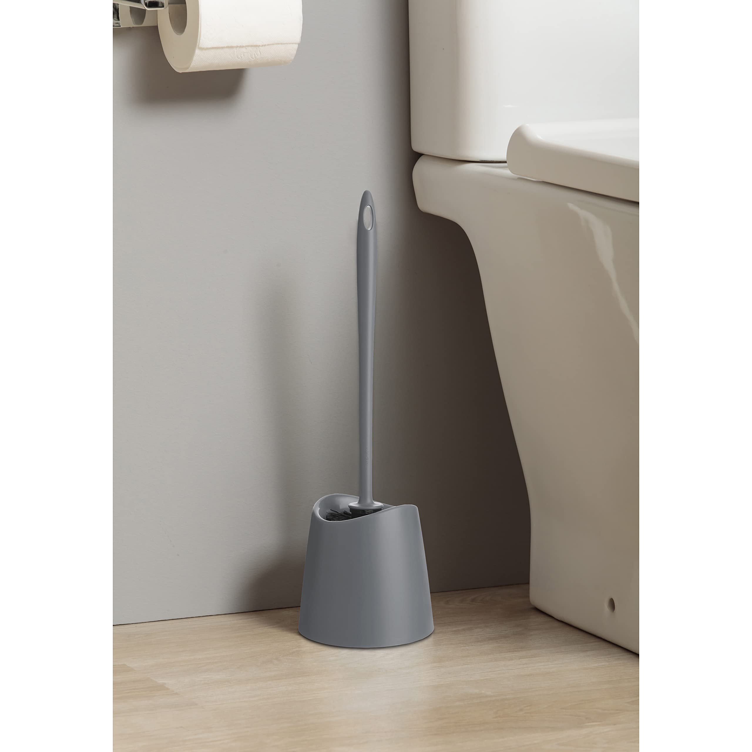 TATAY Toilet Brush & Holder - Durable Polypropylene | Anthracite Grey | Made in Spain 3