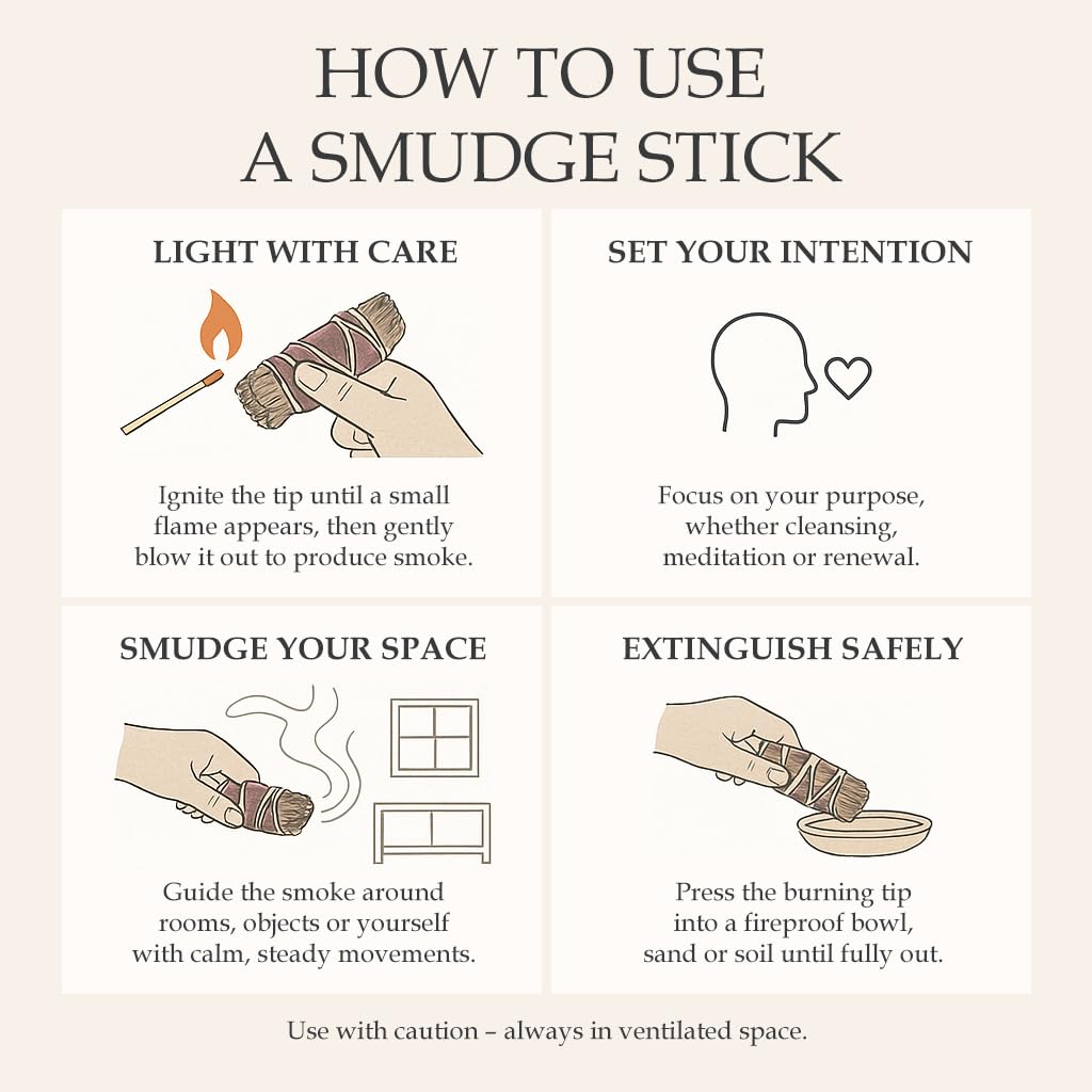 VIE White Sage Smudge Stick - 4 Inch, Hand-Tied for Energy Cleansing & Meditation 7