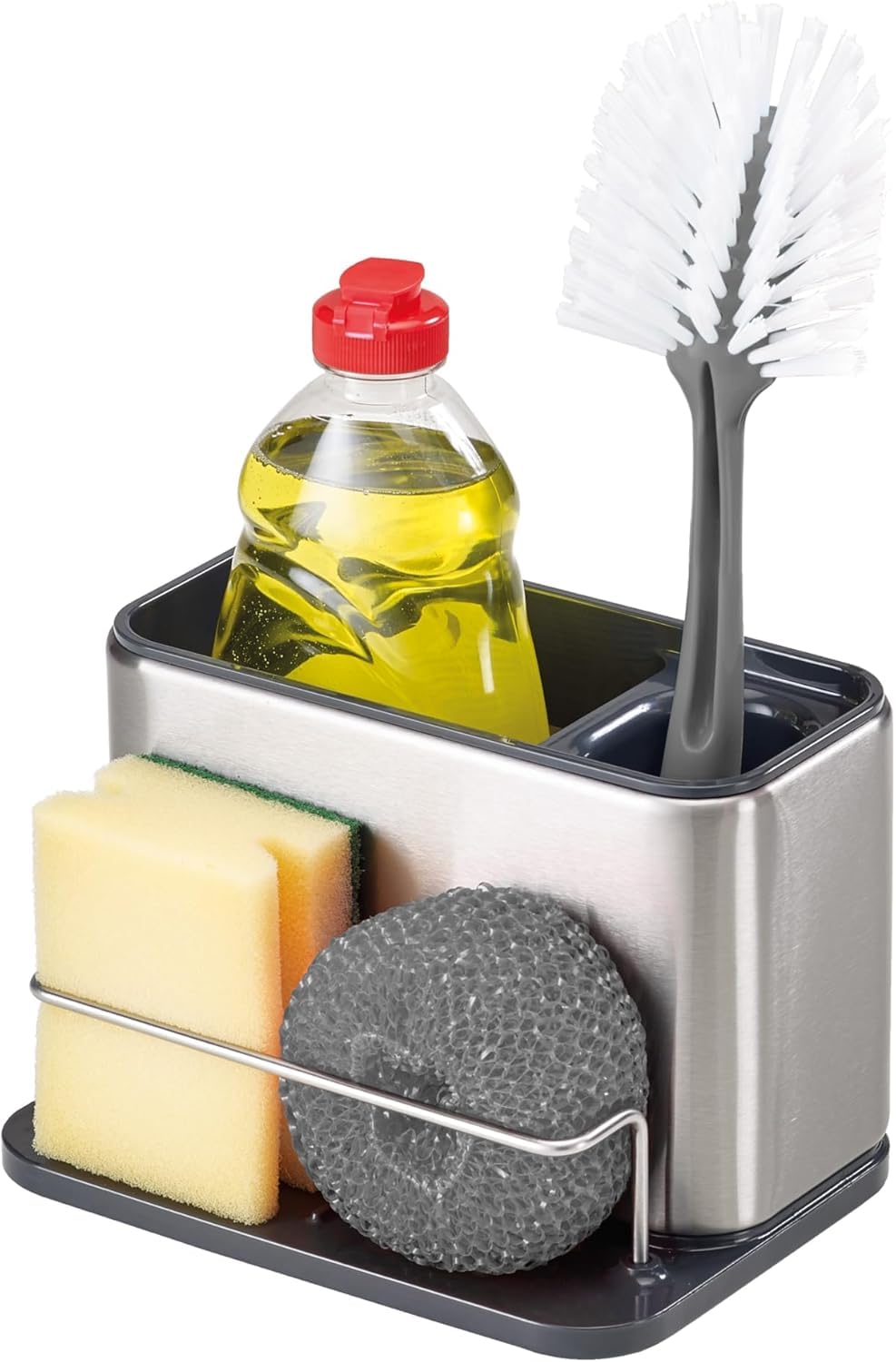 Joseph Joseph Surface Stainless-Steel Caddy Sink Area Organiser | Fingerprint-Proof | Grey 1