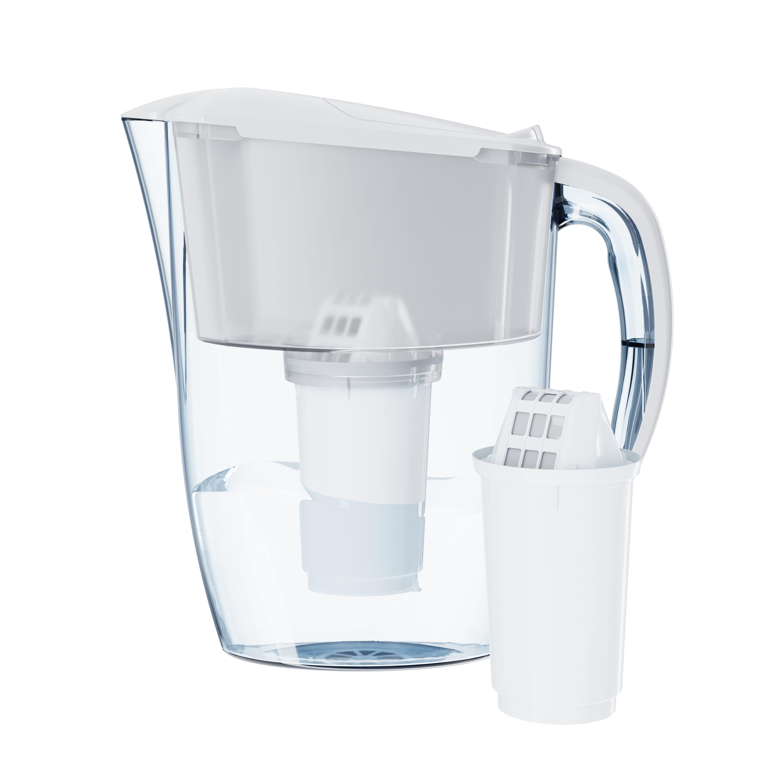 AQUAPHOR Water Filter Jug Smile - 2.9L Capacity, Space-Saving Fridge Door Fit, White 4