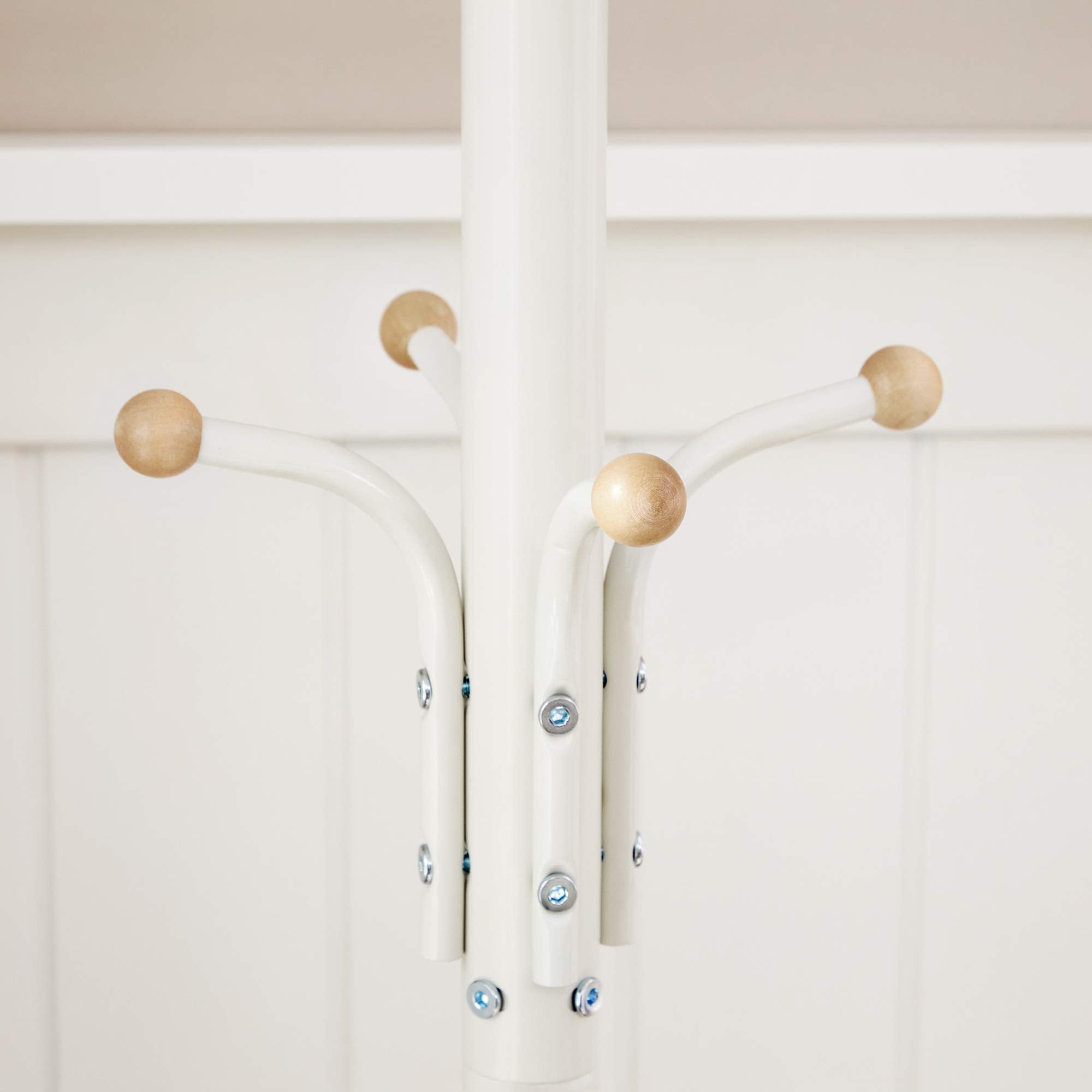 SONGMICS Metal Coat Rack Stand - White Finish, 12 Hooks, Tripod Base | 182H cm 8